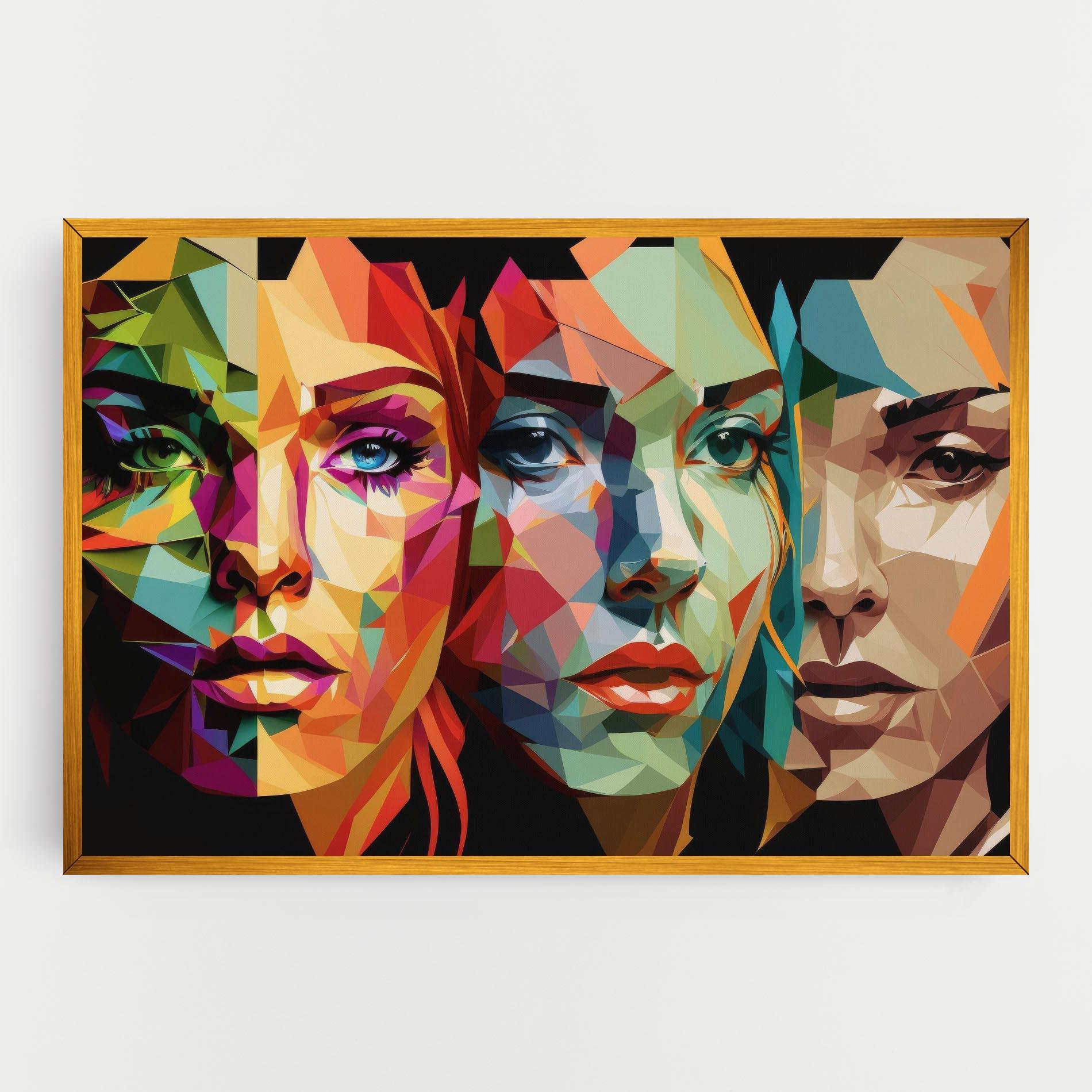 Leinwandbild Women Face Collage mockup 0