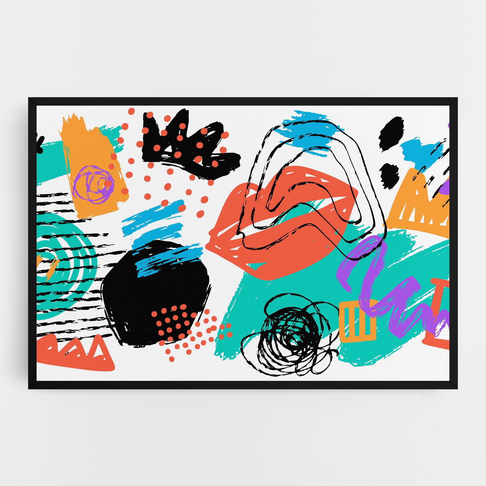 Leinwandbild Drawing Collage Art mockup 0