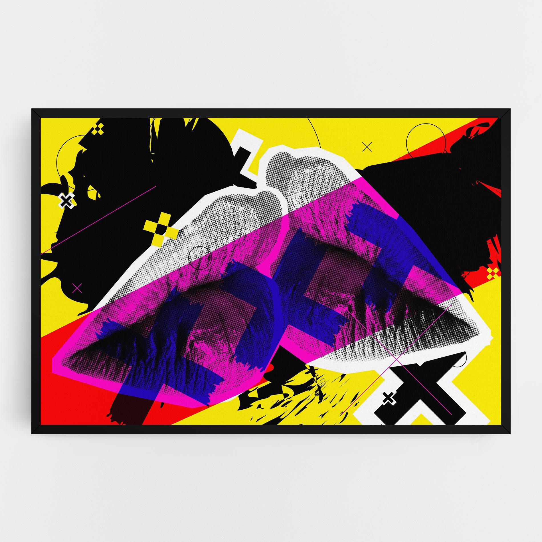 Leinwandbild Lips Purple Light mockup 0