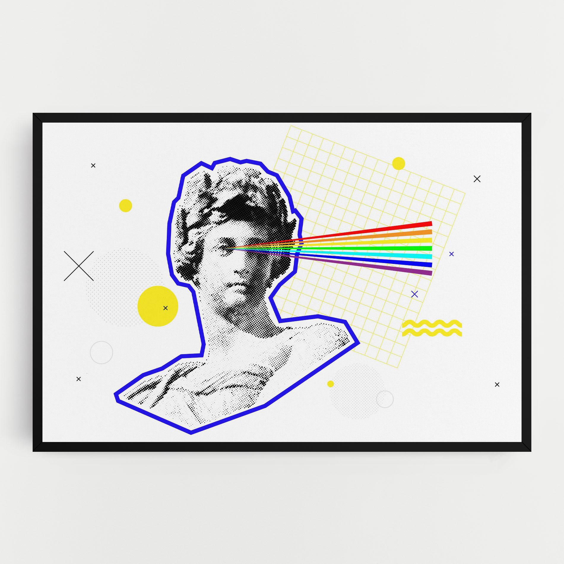 Leinwandbild Rainbow Statue mockup 0