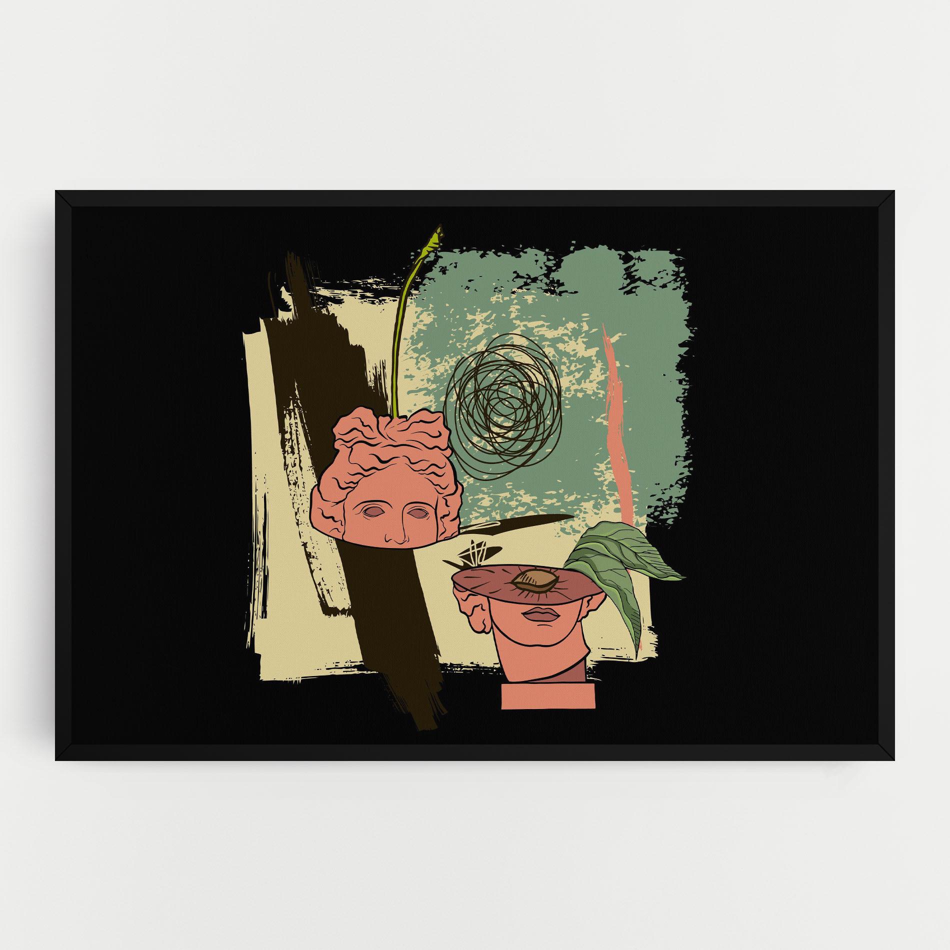 Leinwandbild Statue Fruit mockup 0