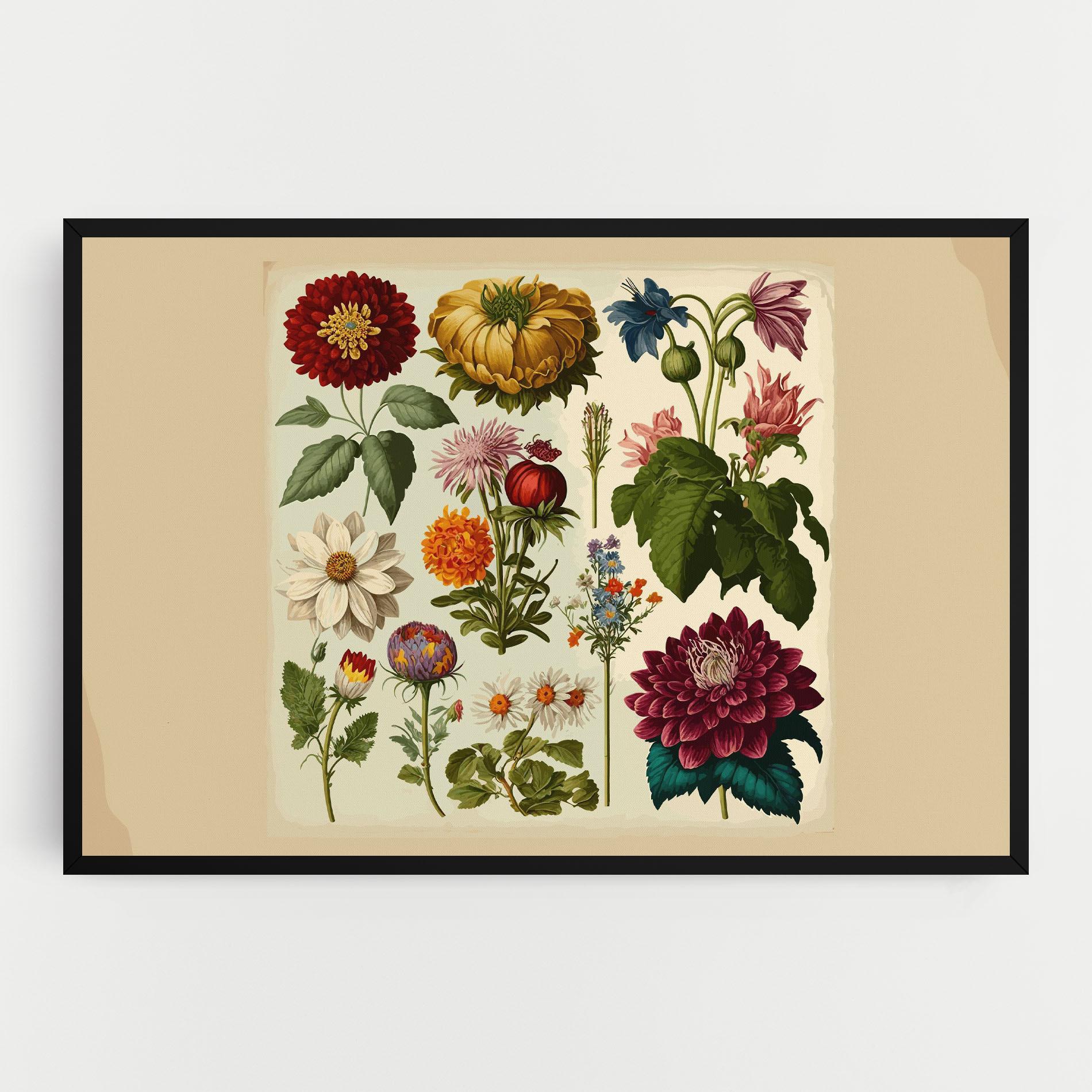 Leinwandbild Vintage Botanical mockup 0
