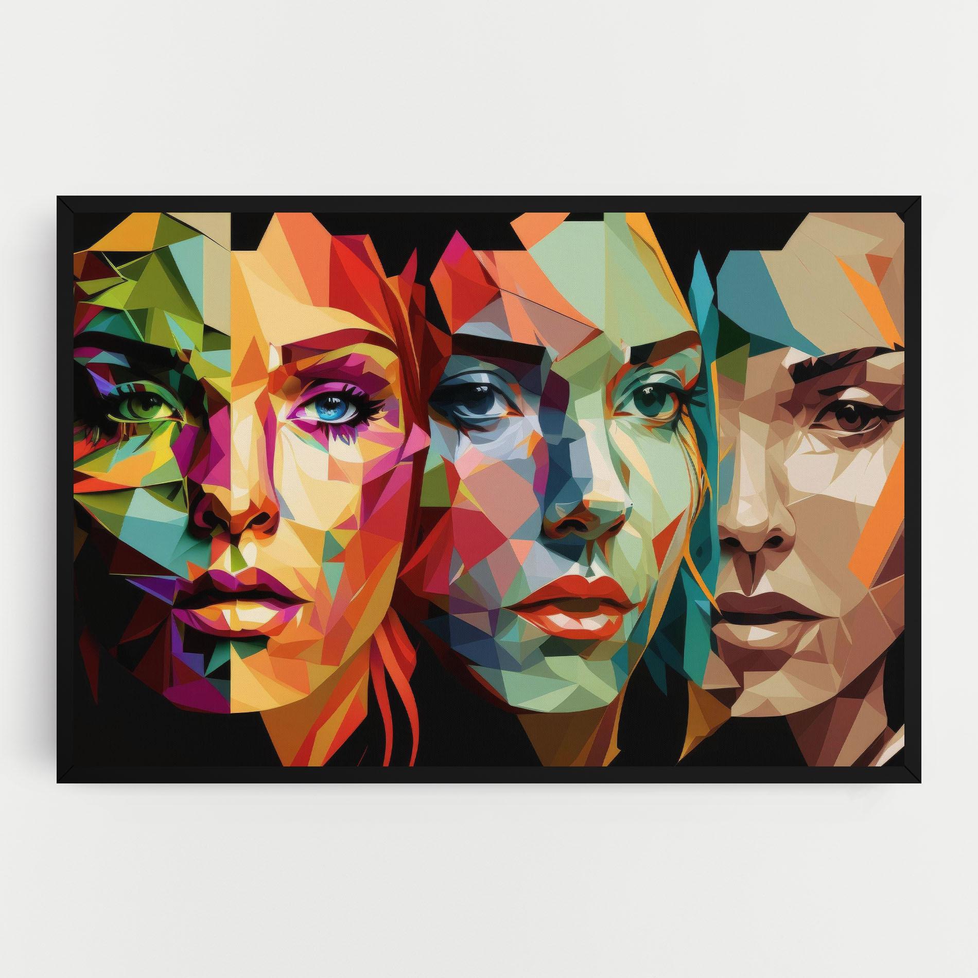 Leinwandbild Women Face Collage mockup 0