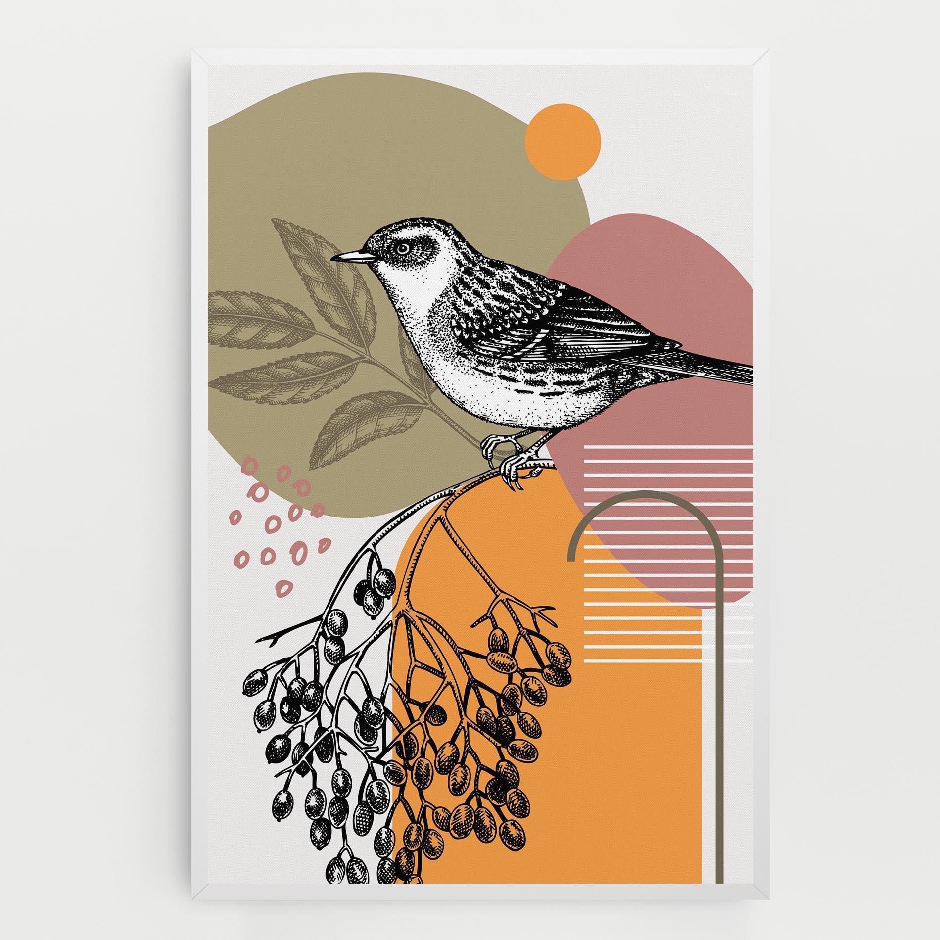 Leinwandbild Bird Collage mockup 0