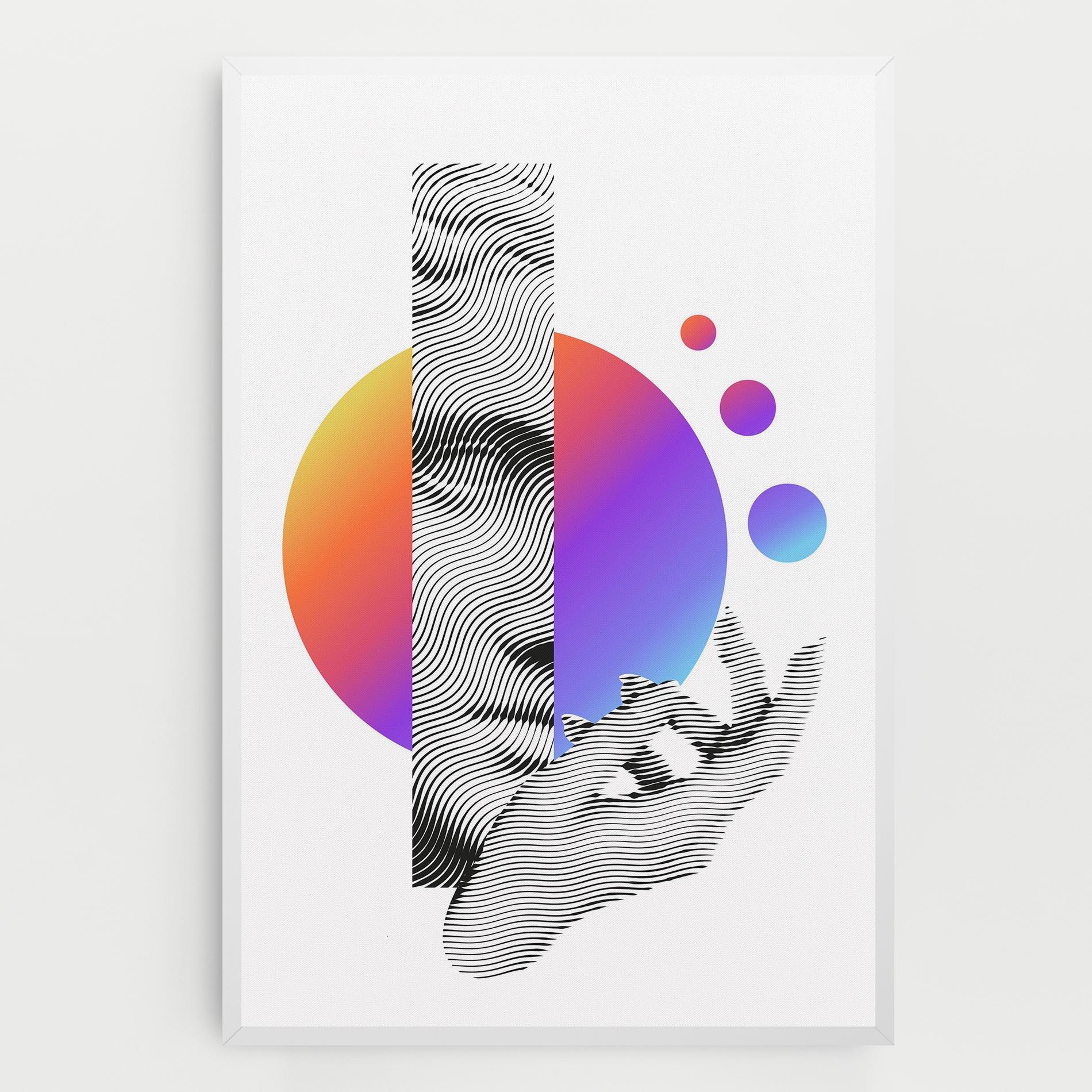 Leinwandbild Orange Light Statue mockup 0