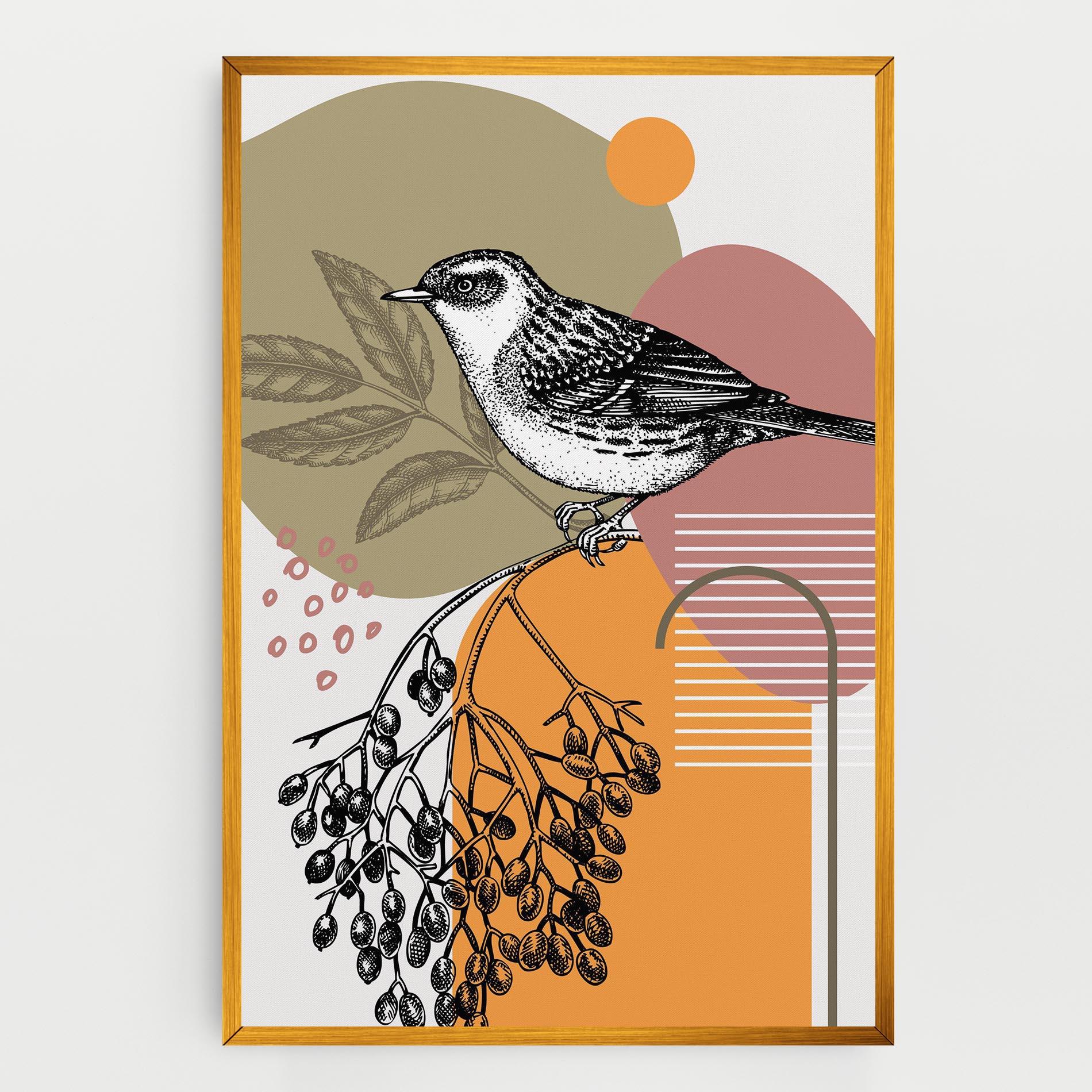 Leinwandbild Bird Collage mockup 0