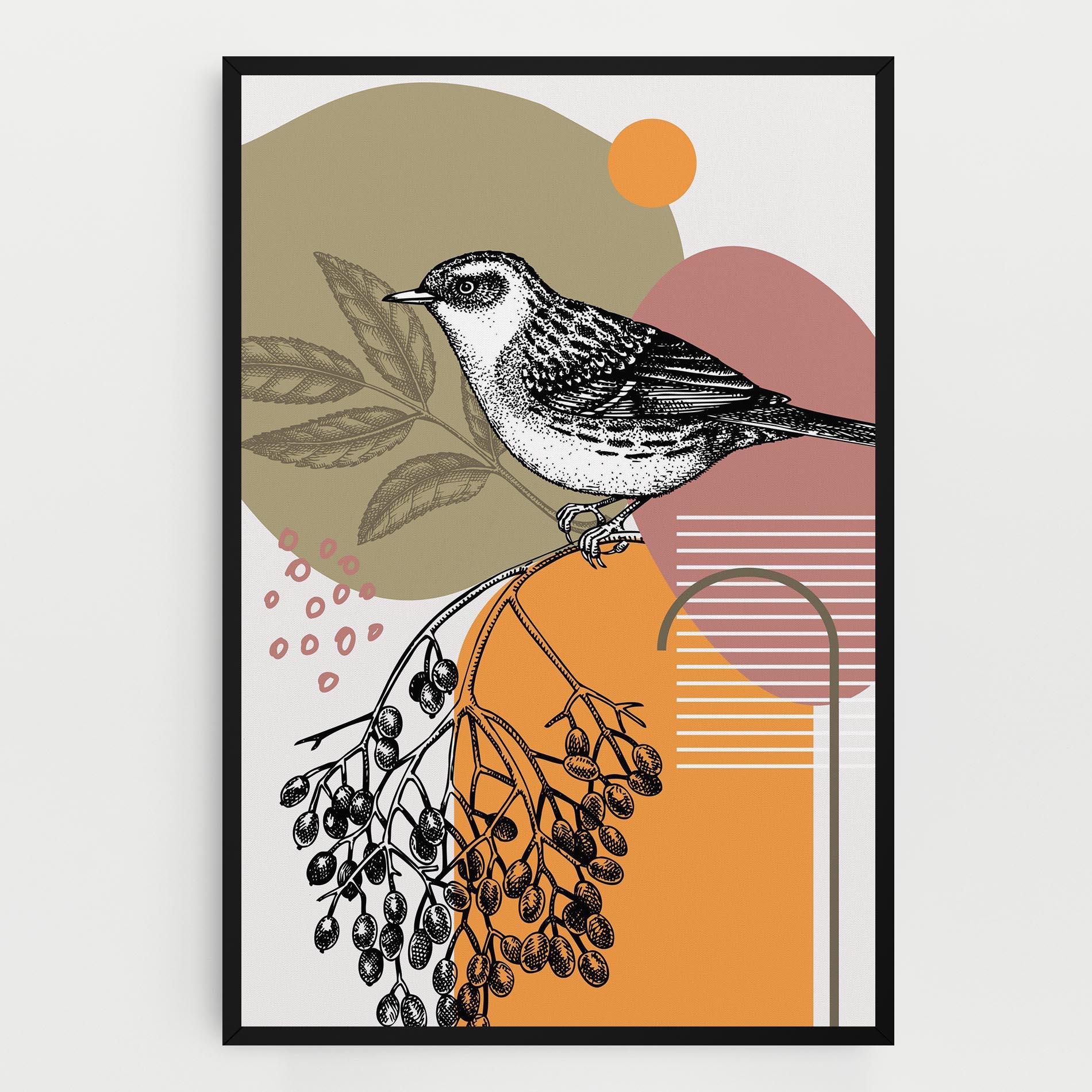 Leinwandbild Bird Collage mockup 0