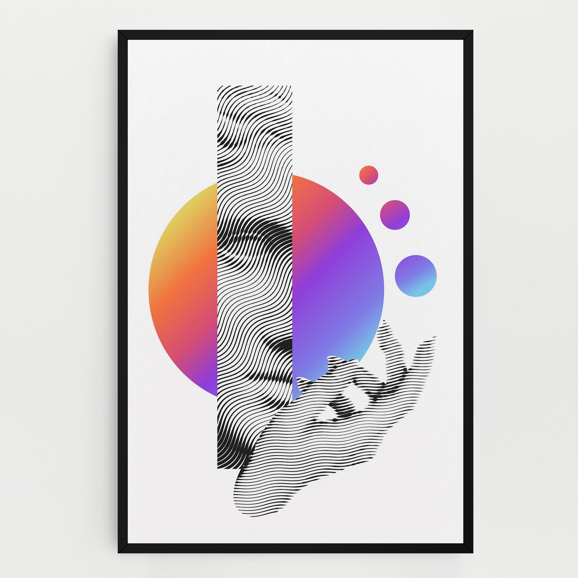 Leinwandbild Orange Light Statue mockup 0