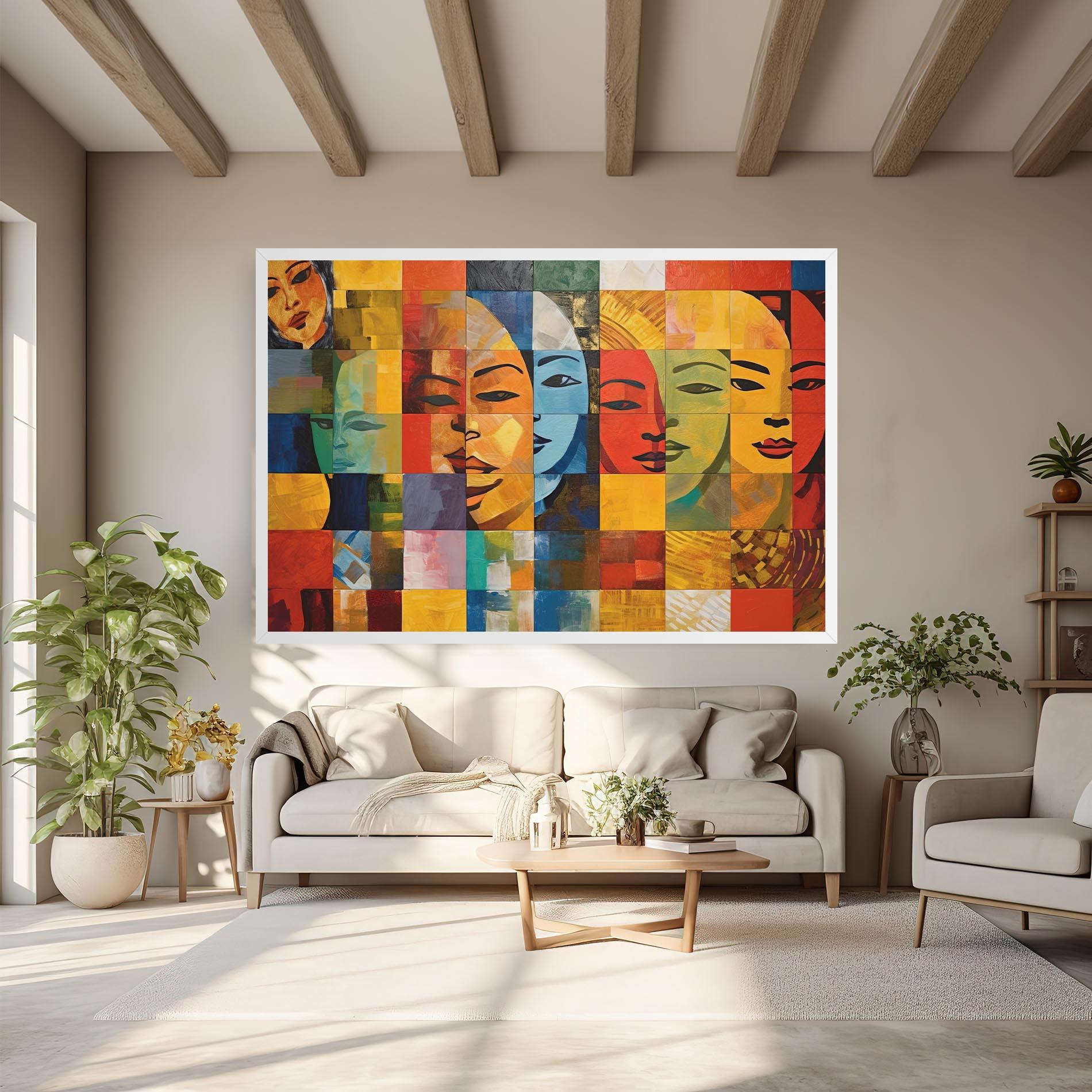 Leinwandbild Abstract Concept Collage mockup 6