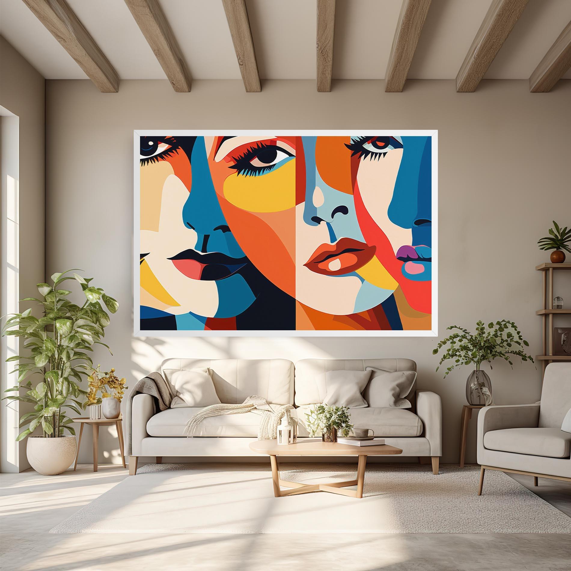 Leinwandbild Beauty Face Collage mockup 6