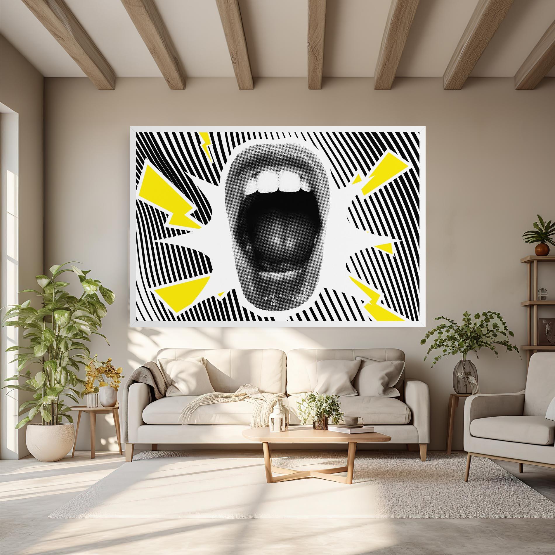 Leinwandbild Lightning Mouth mockup 6