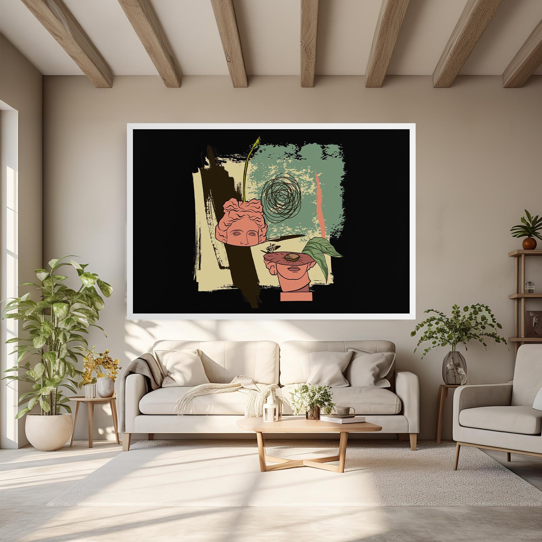 Leinwandbild Statue Fruit mockup 6