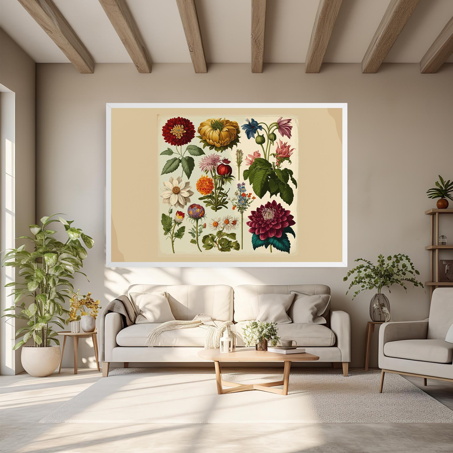 Leinwandbild Vintage Botanical mockup 6