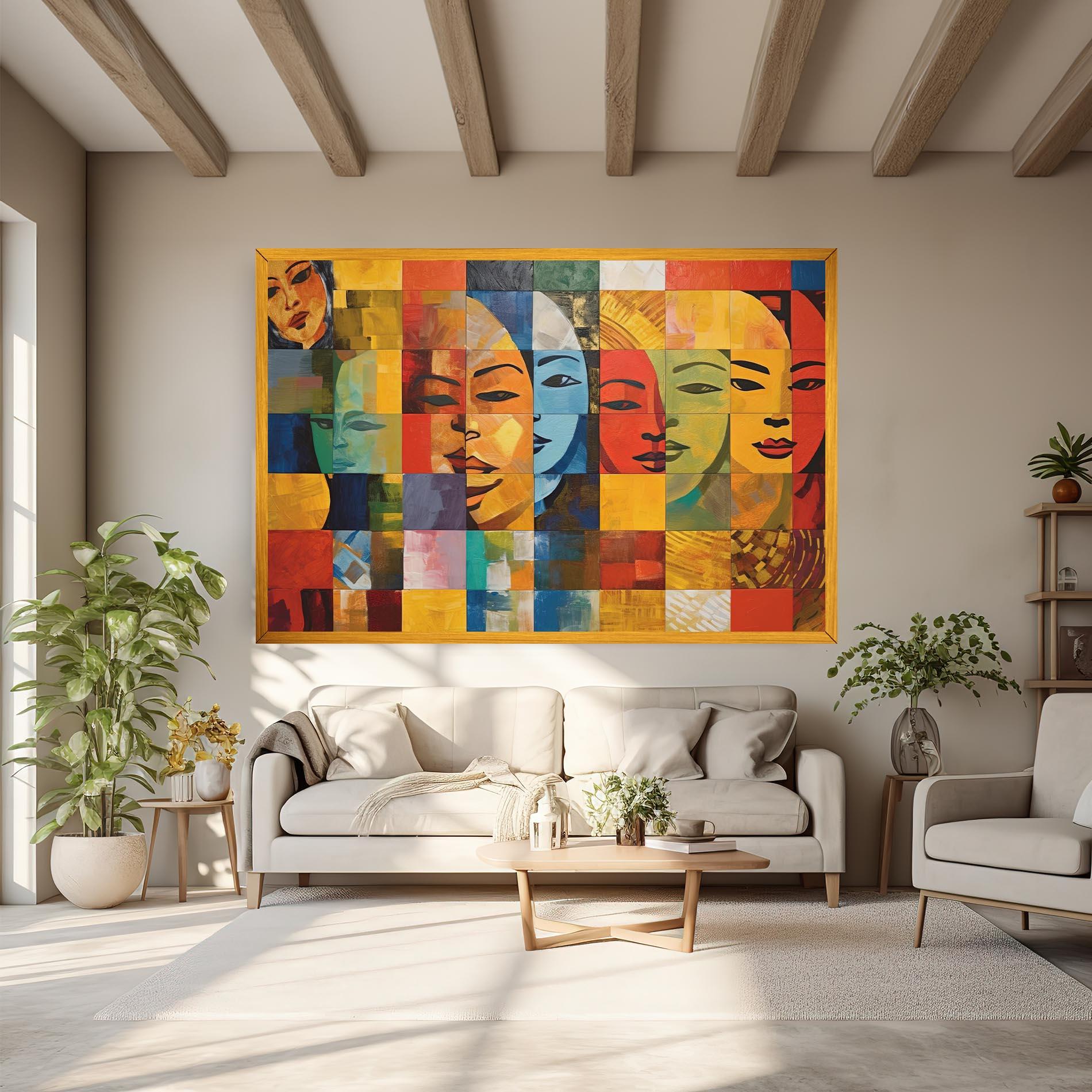 Leinwandbild Abstract Concept Collage mockup 6