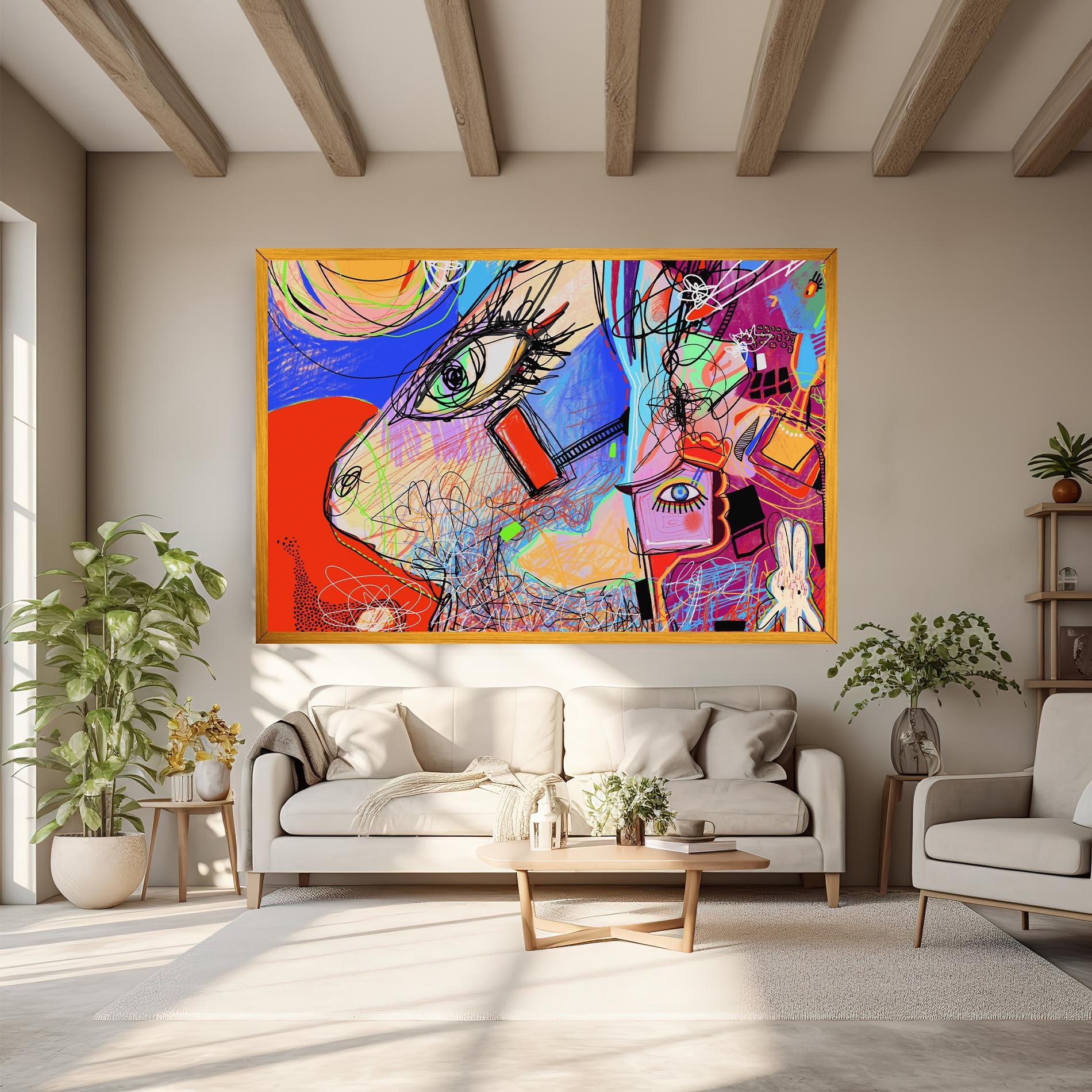 Leinwandbild Animal Eye Art mockup 6