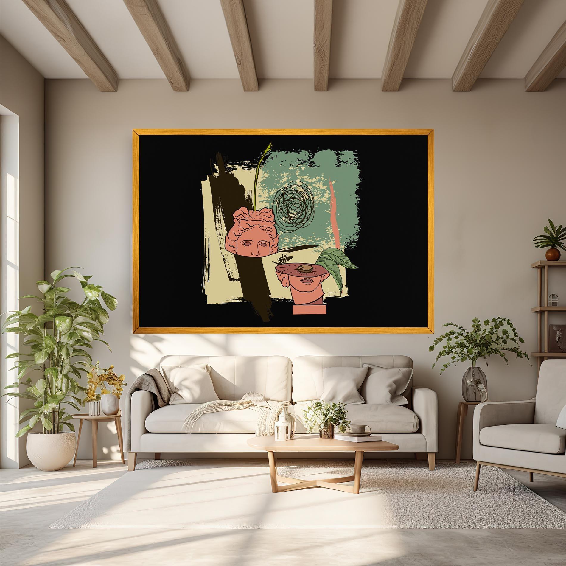 Leinwandbild Statue Fruit mockup 6