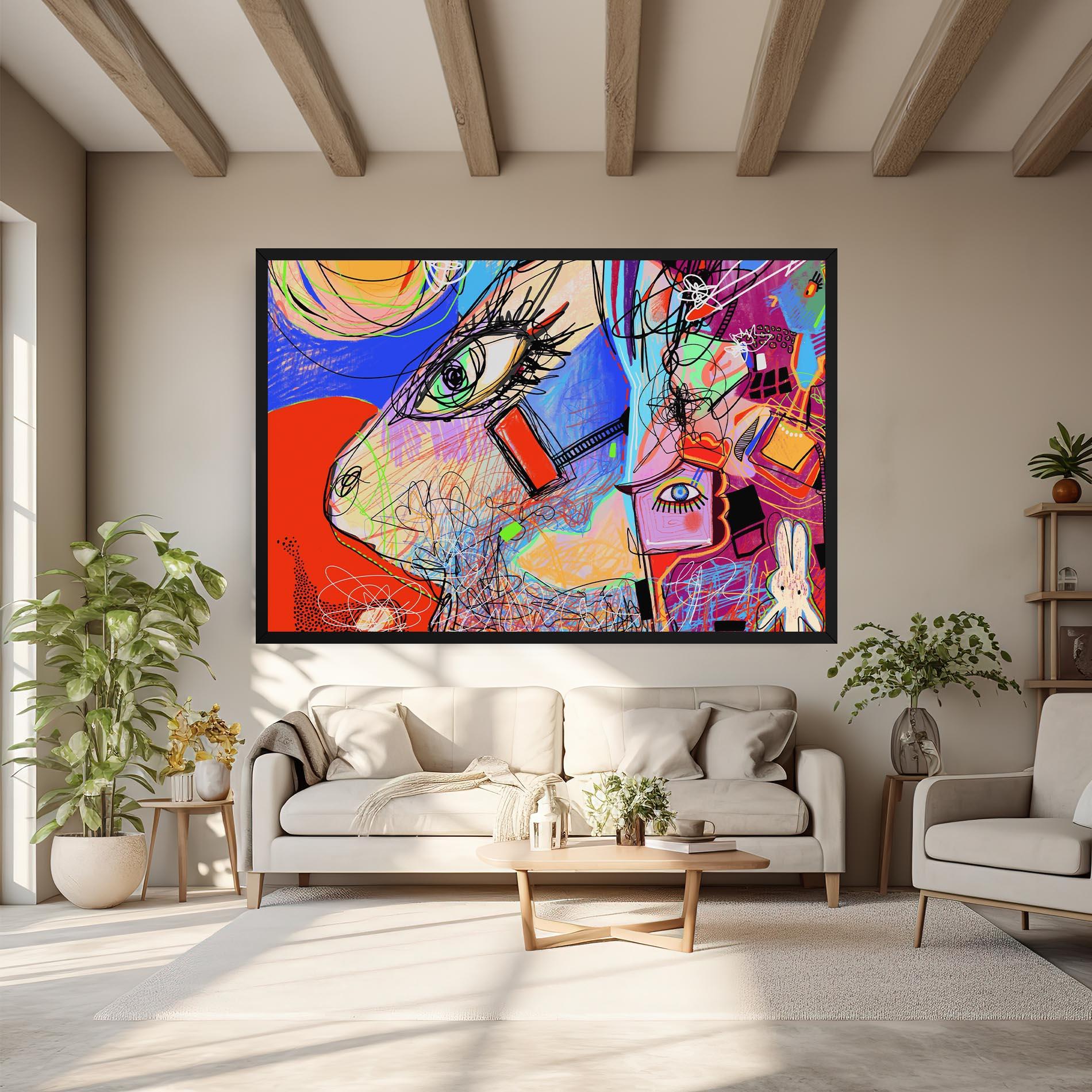 Leinwandbild Animal Eye Art mockup 6