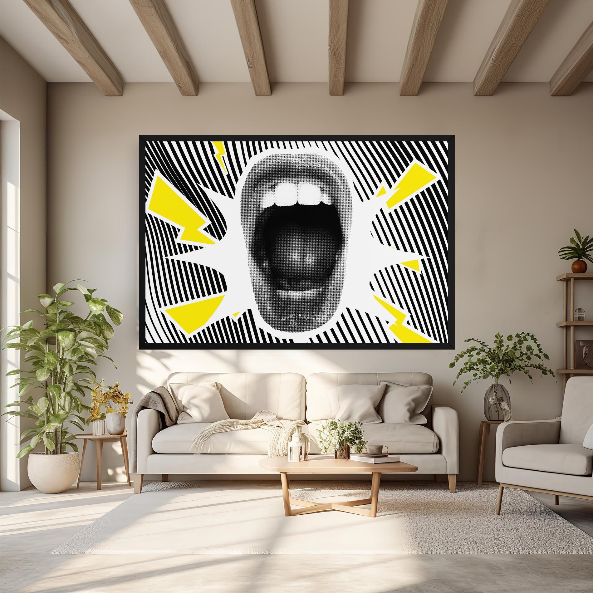 Leinwandbild Lightning Mouth mockup 6