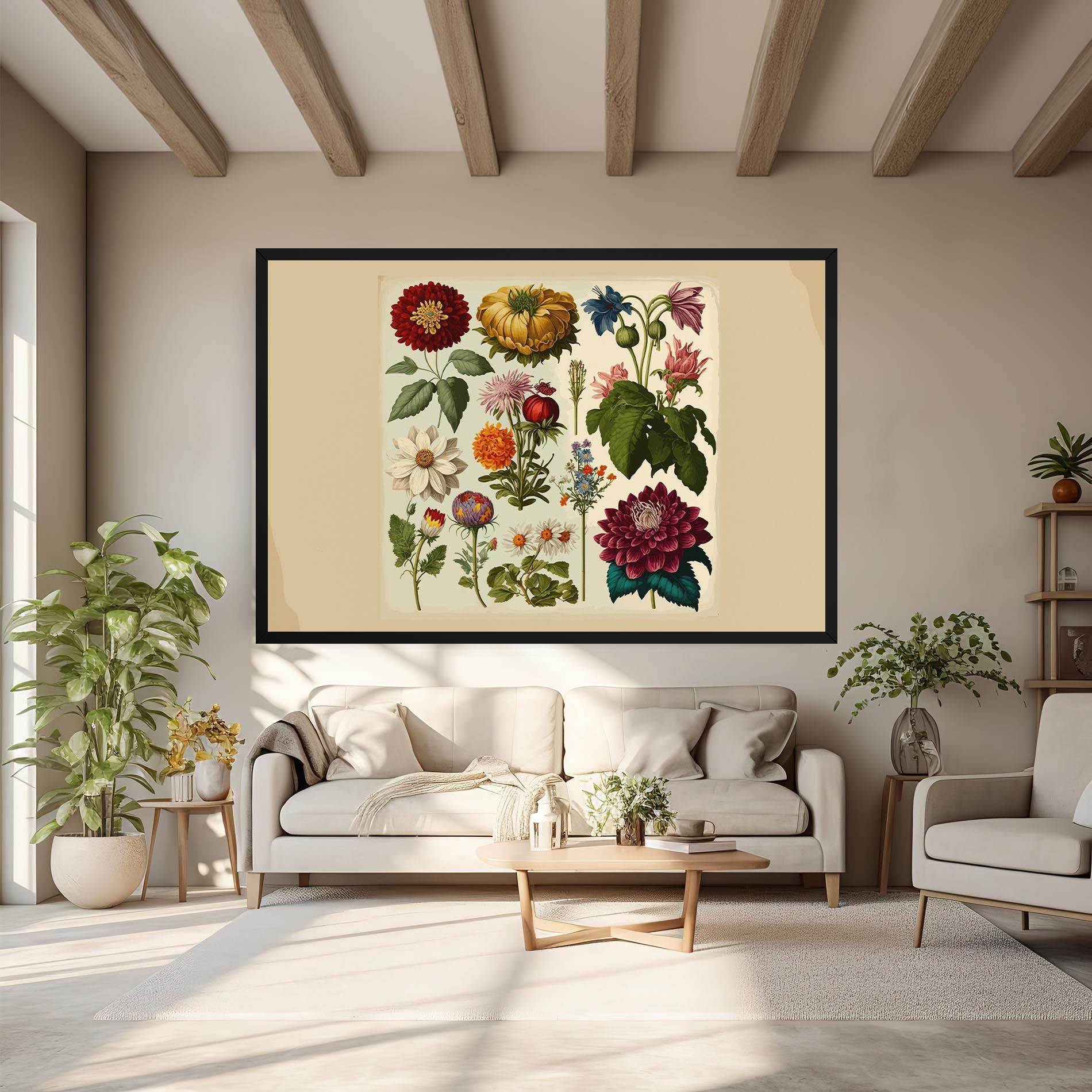 Leinwandbild Vintage Botanical mockup 6