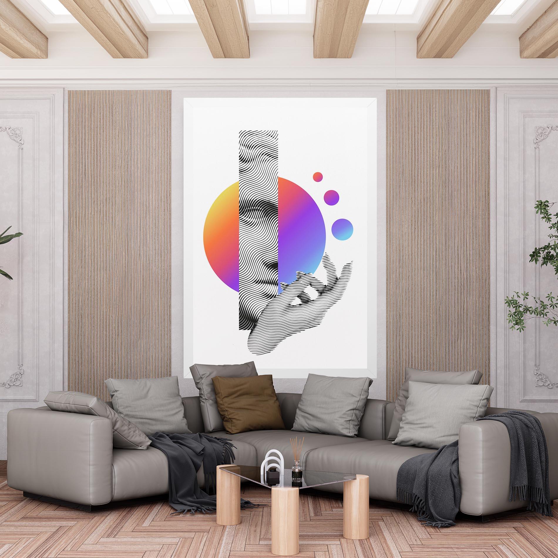 Leinwandbild Orange Light Statue mockup 6