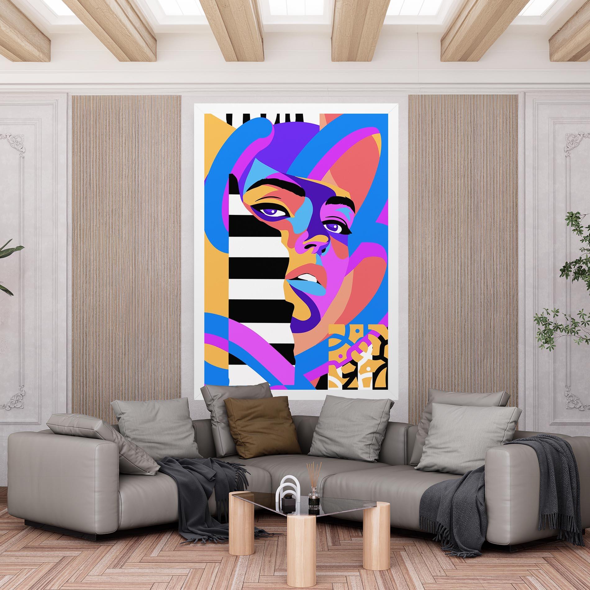 Leinwandbild Woman Art Face mockup 6