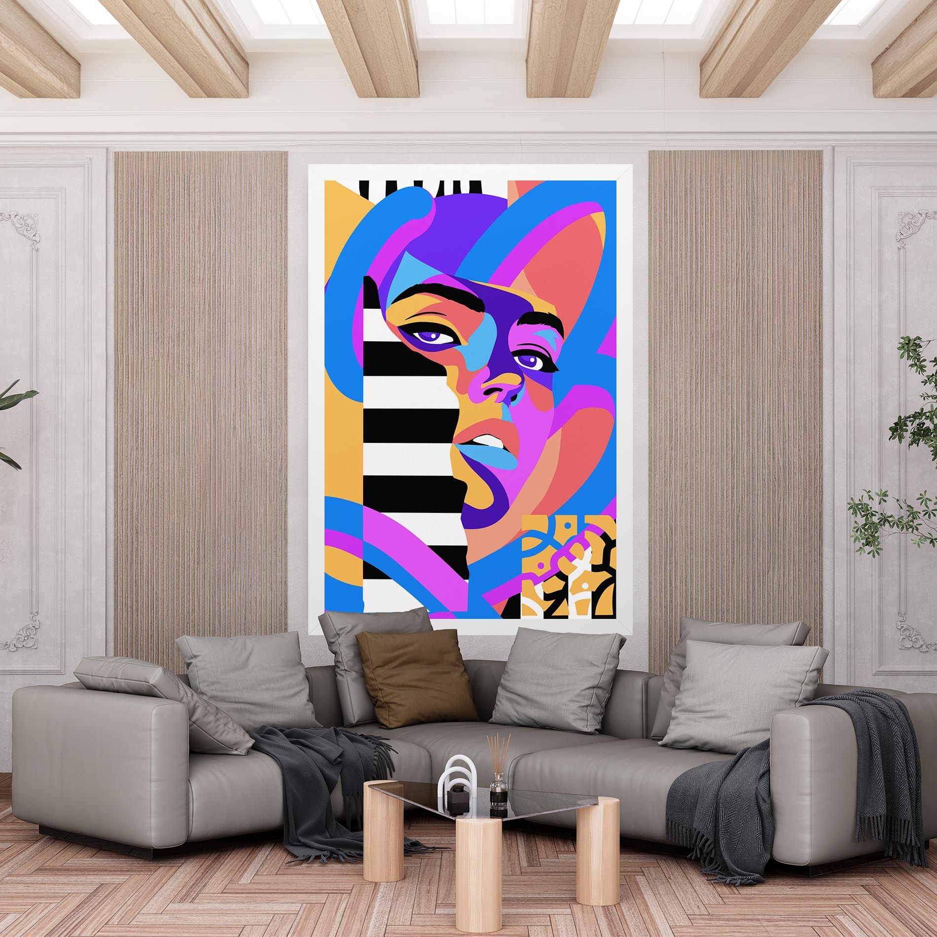 Woman Art Face mockup 6