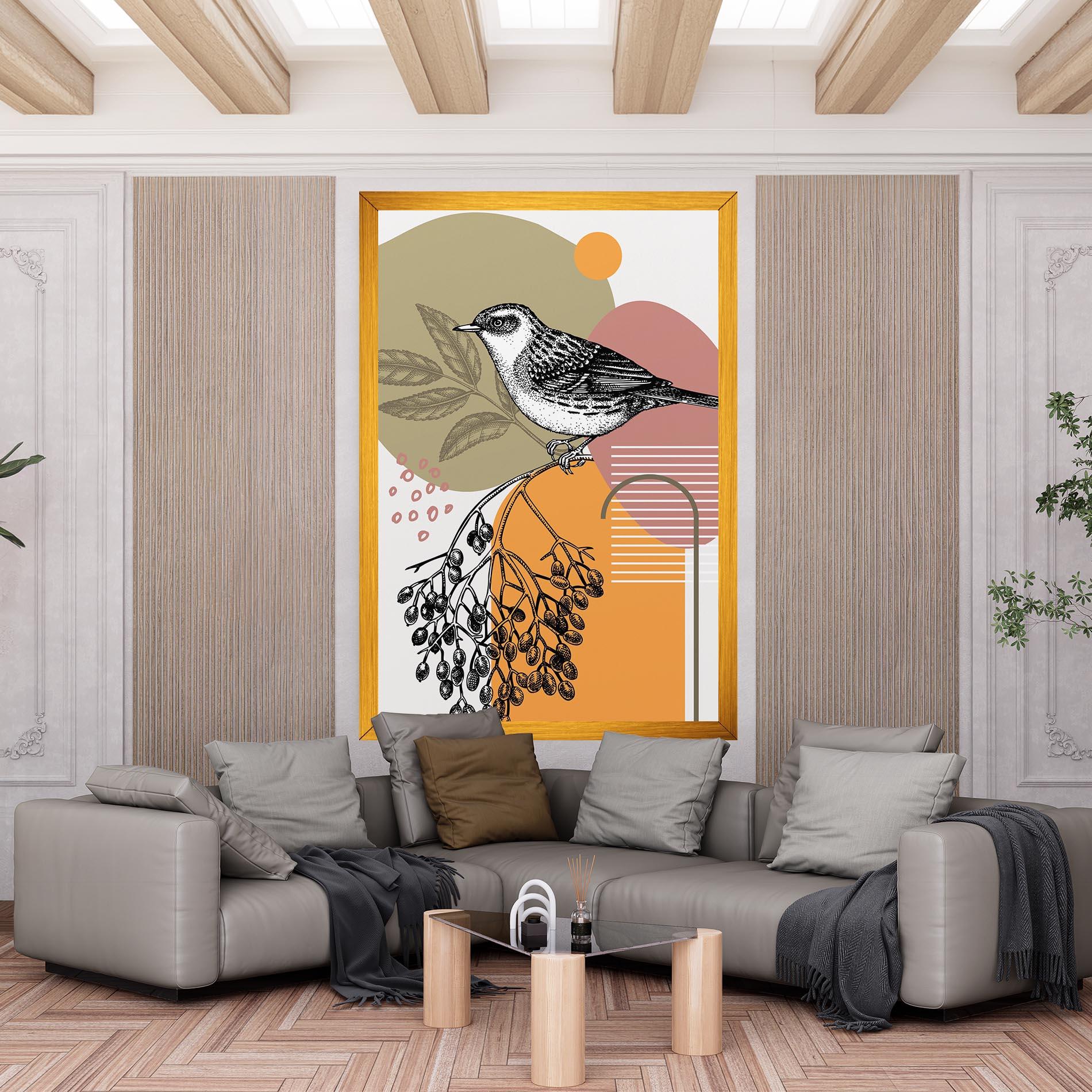 Leinwandbild Bird Collage mockup 6