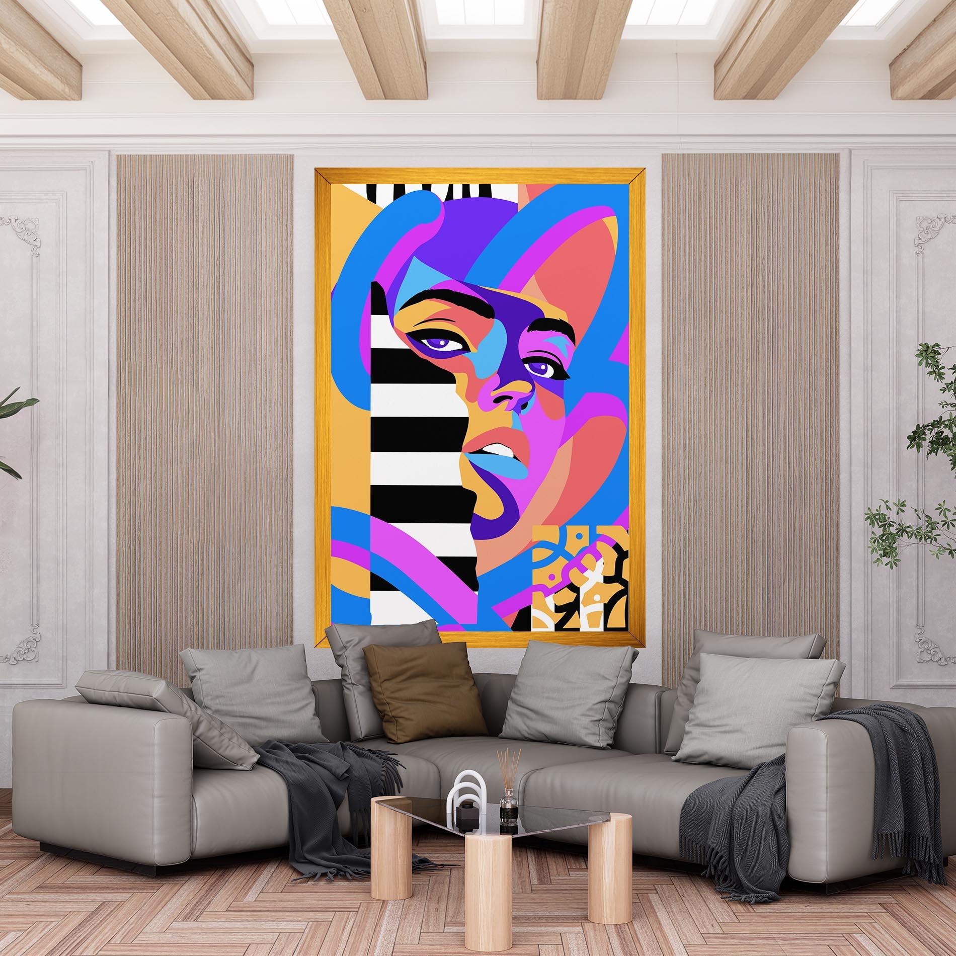 Leinwandbild Woman Art Face mockup 6