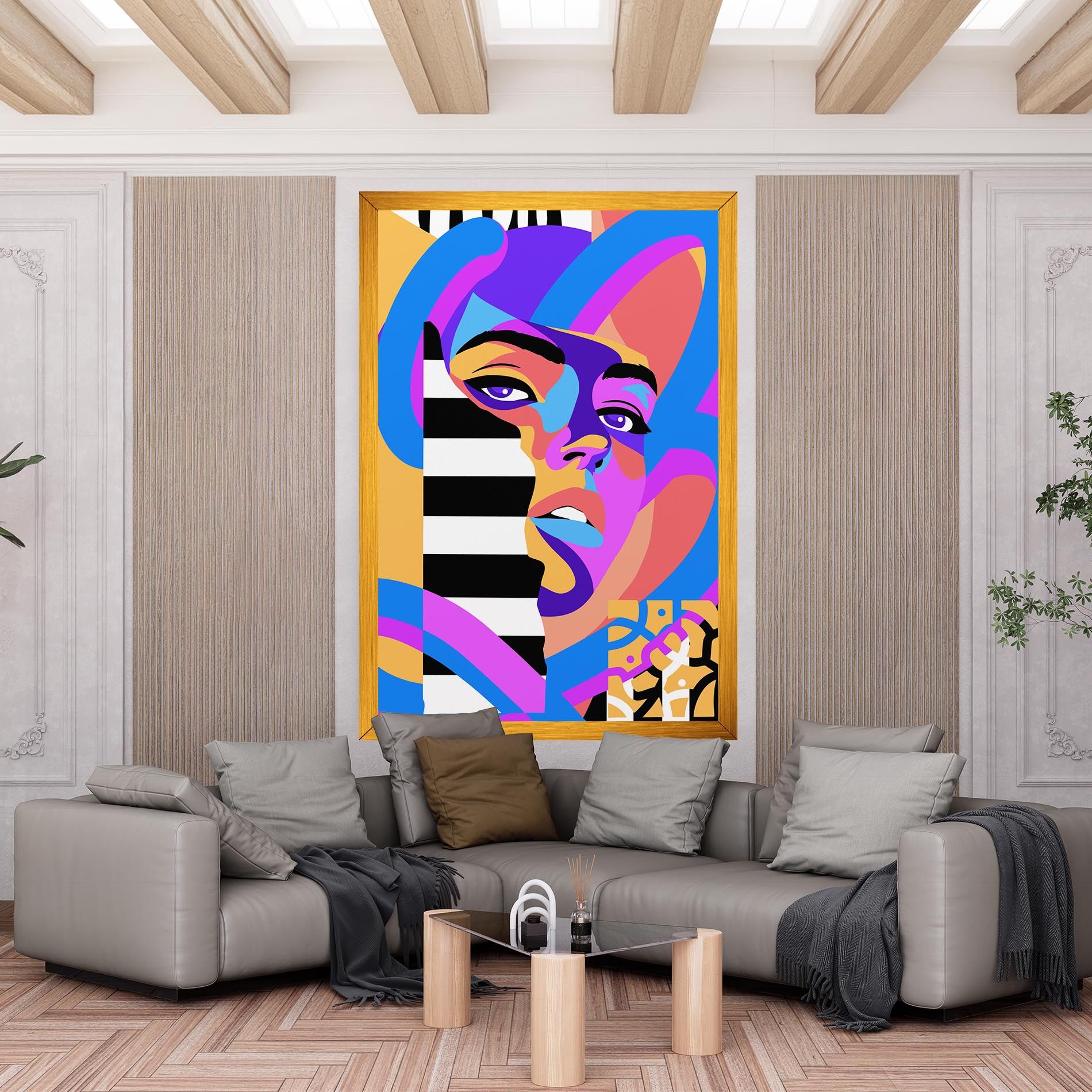 Woman Art Face mockup 6