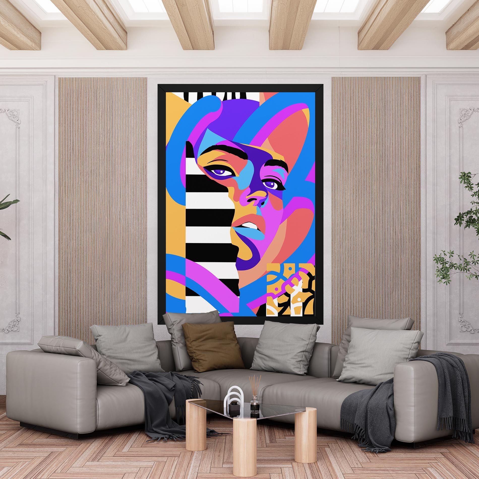 Woman Art Face mockup 6