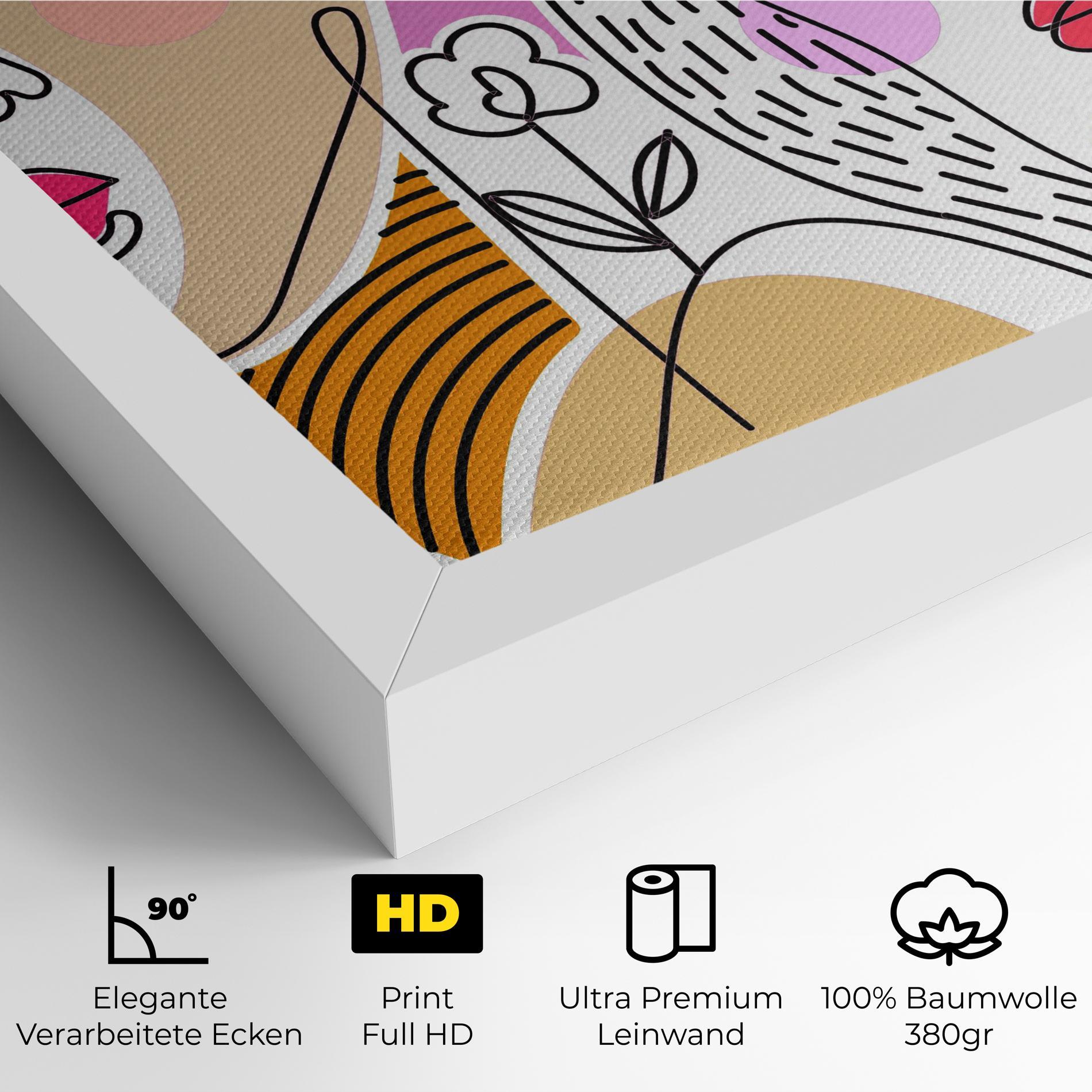 Leinwandbild Abstract Eye Face mockup 4