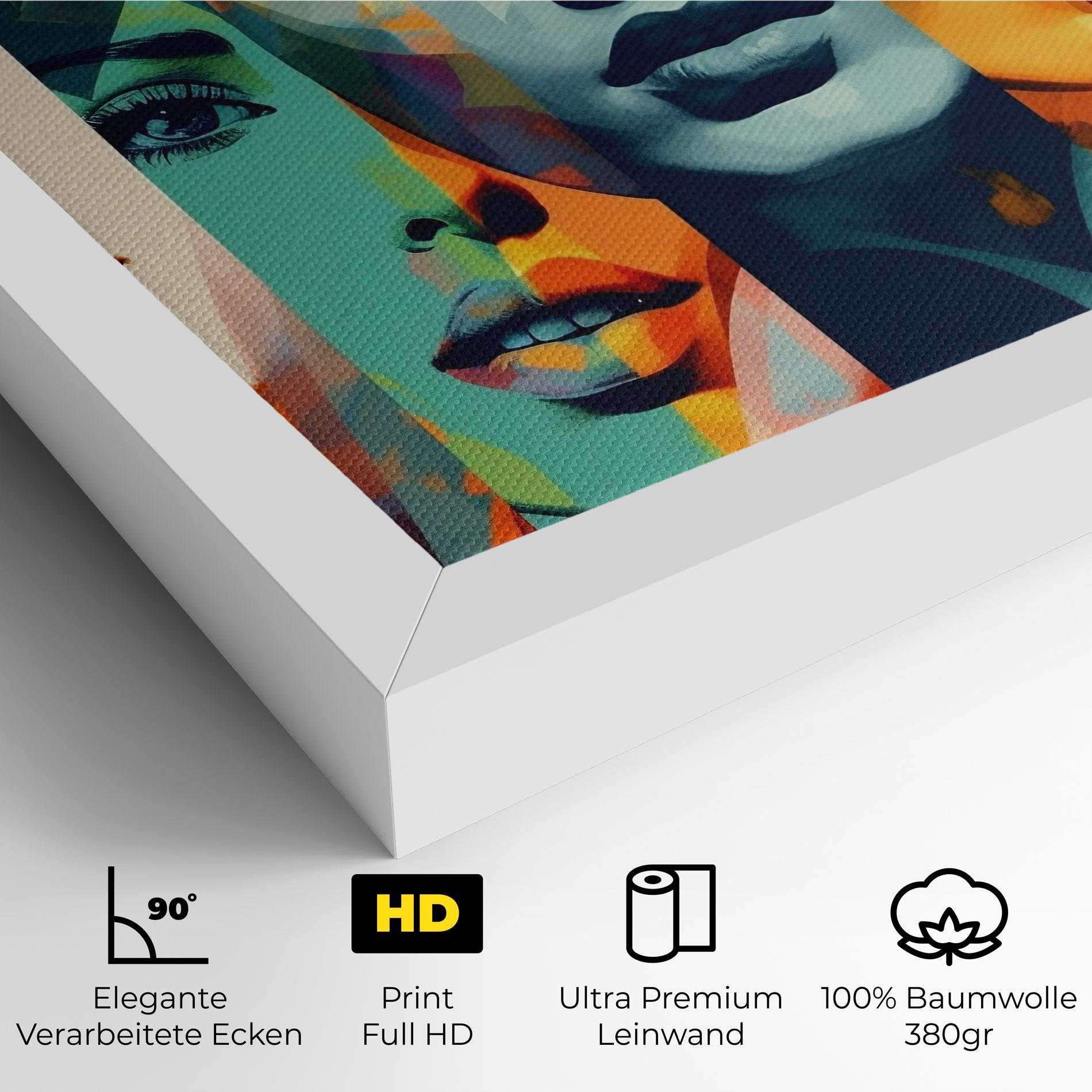 Leinwandbild Abstract Face Collage mockup 4