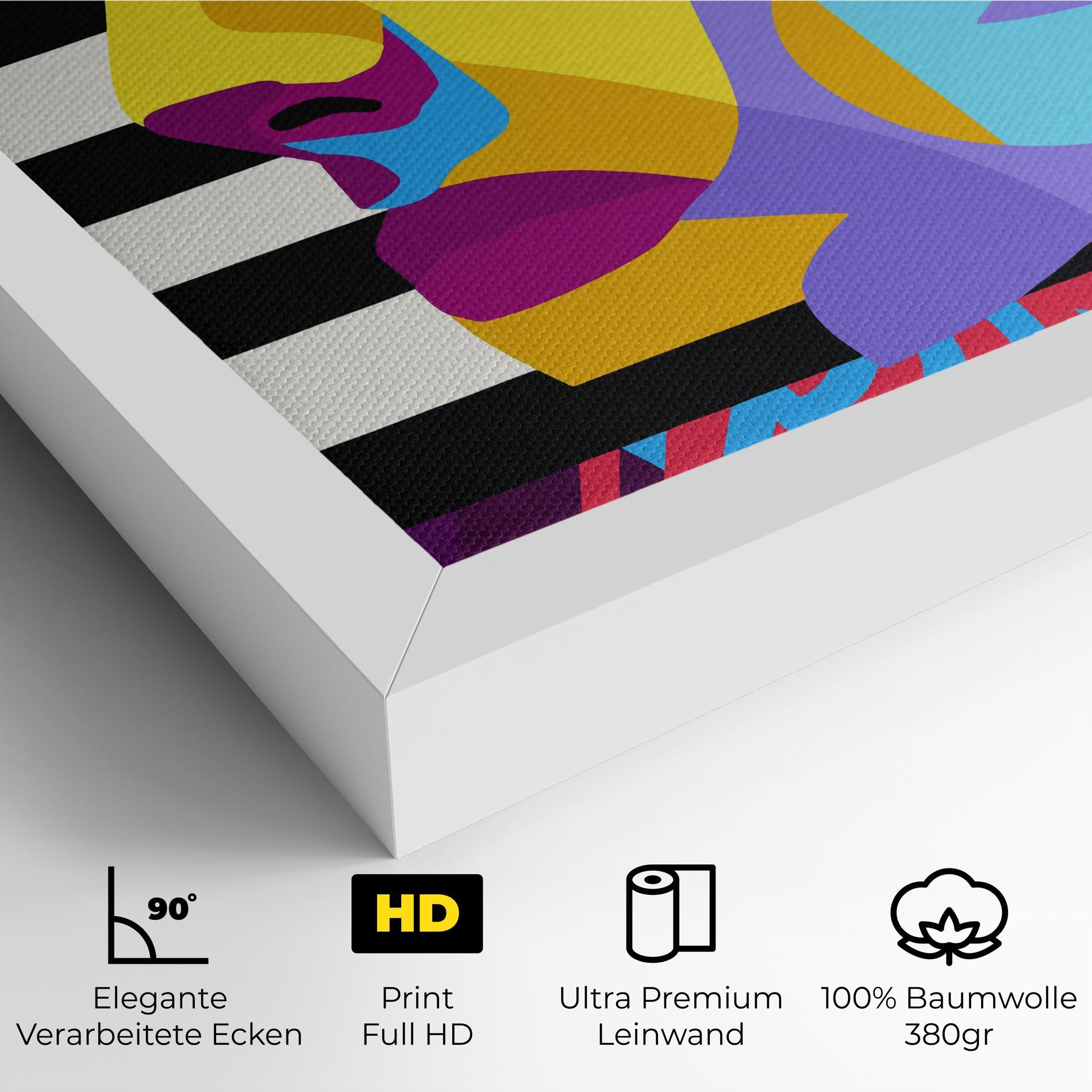 Leinwandbild Abstract Male Face mockup 4