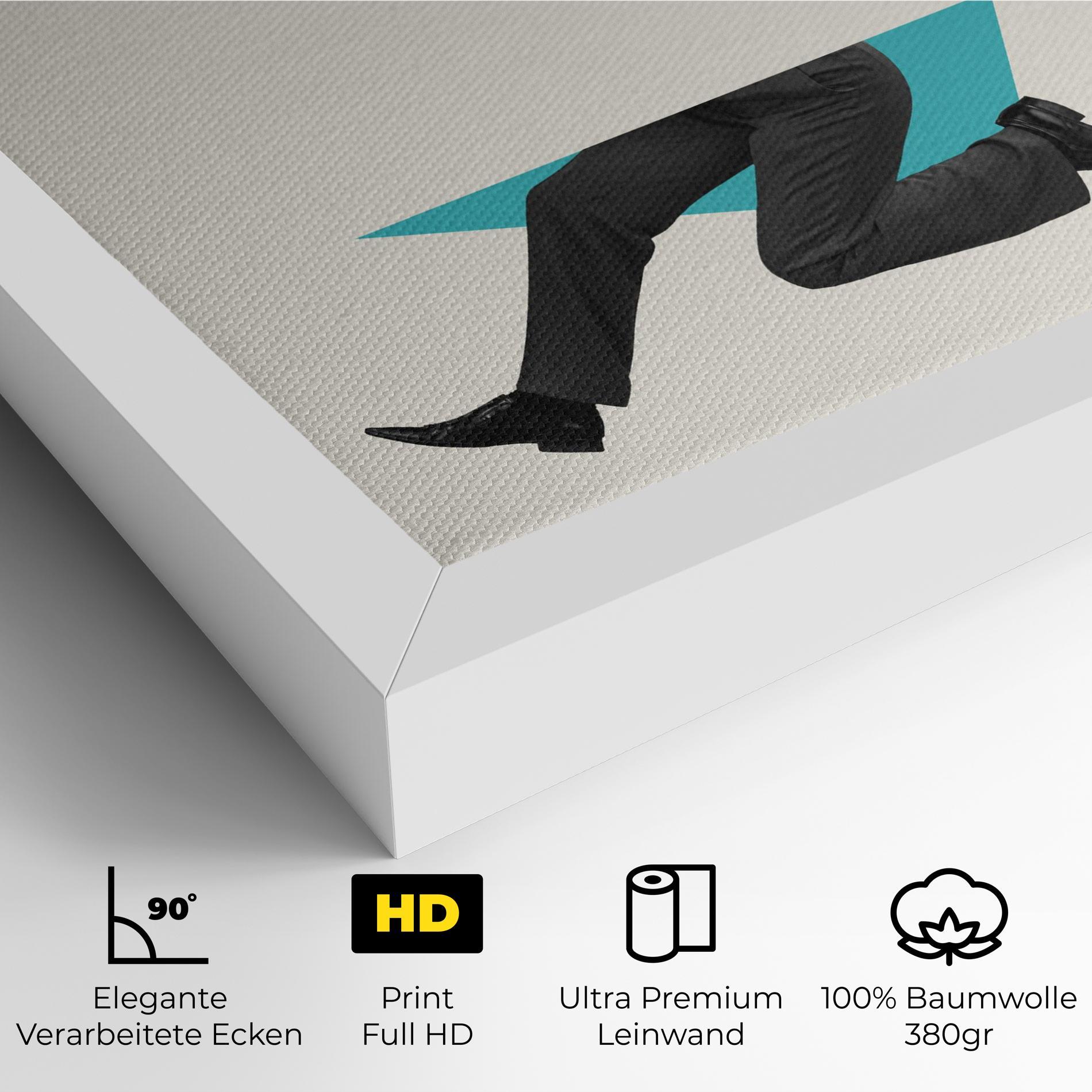 Leinwandbild Businessman Collage mockup 4