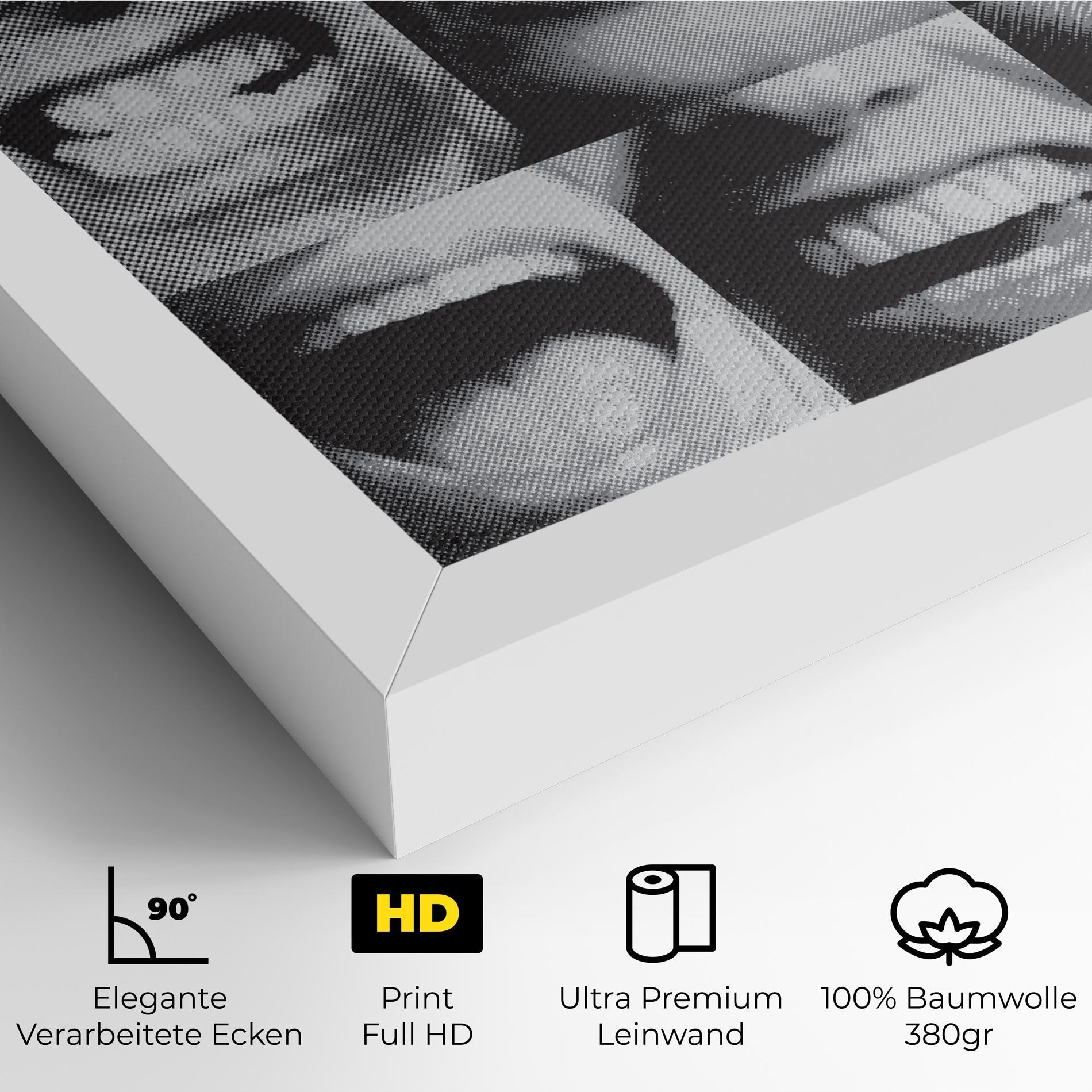 Leinwandbild Grey Mouth Collage mockup 4