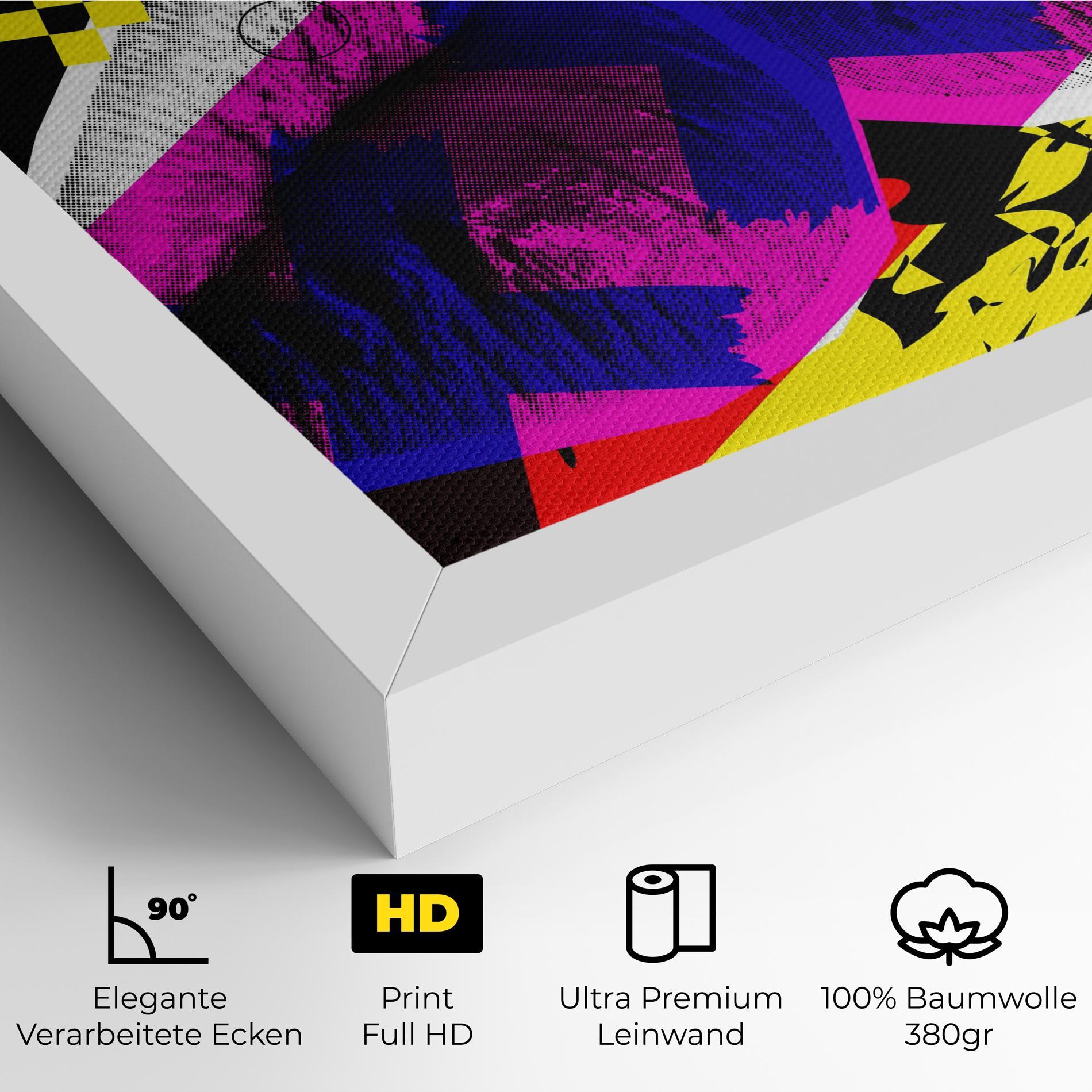 Leinwandbild Lips Purple Light mockup 4