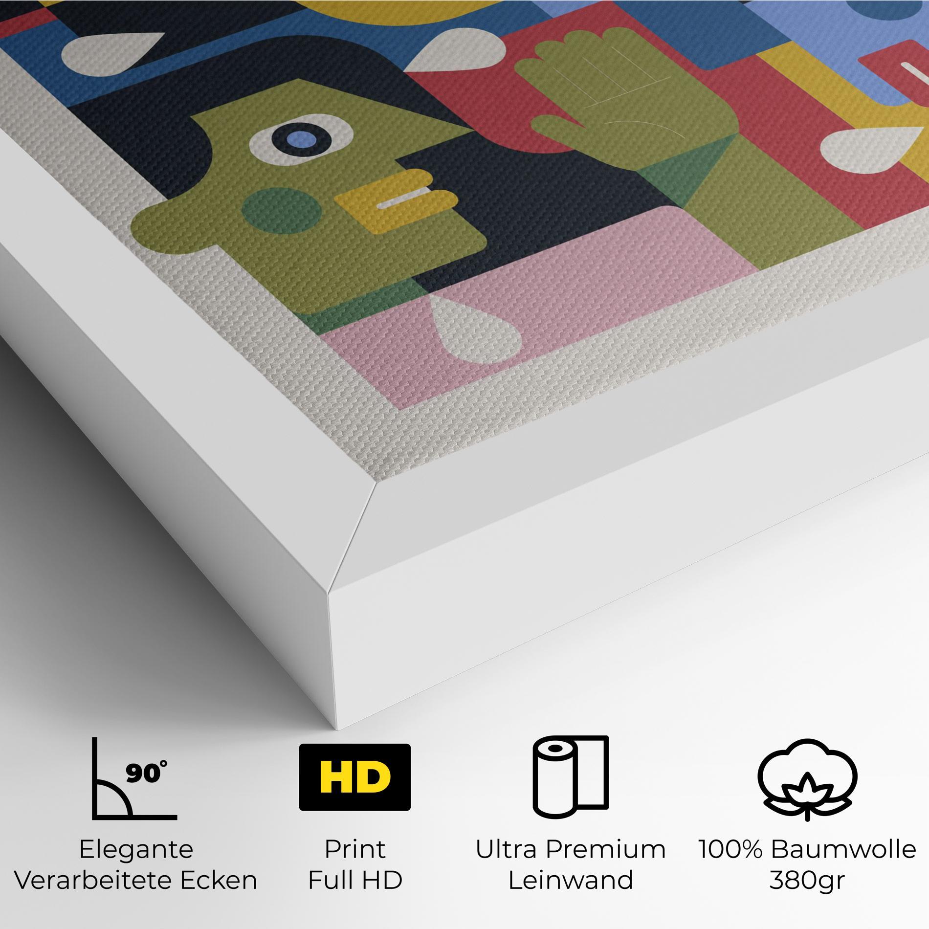 Leinwandbild Minimal People Collage mockup 4