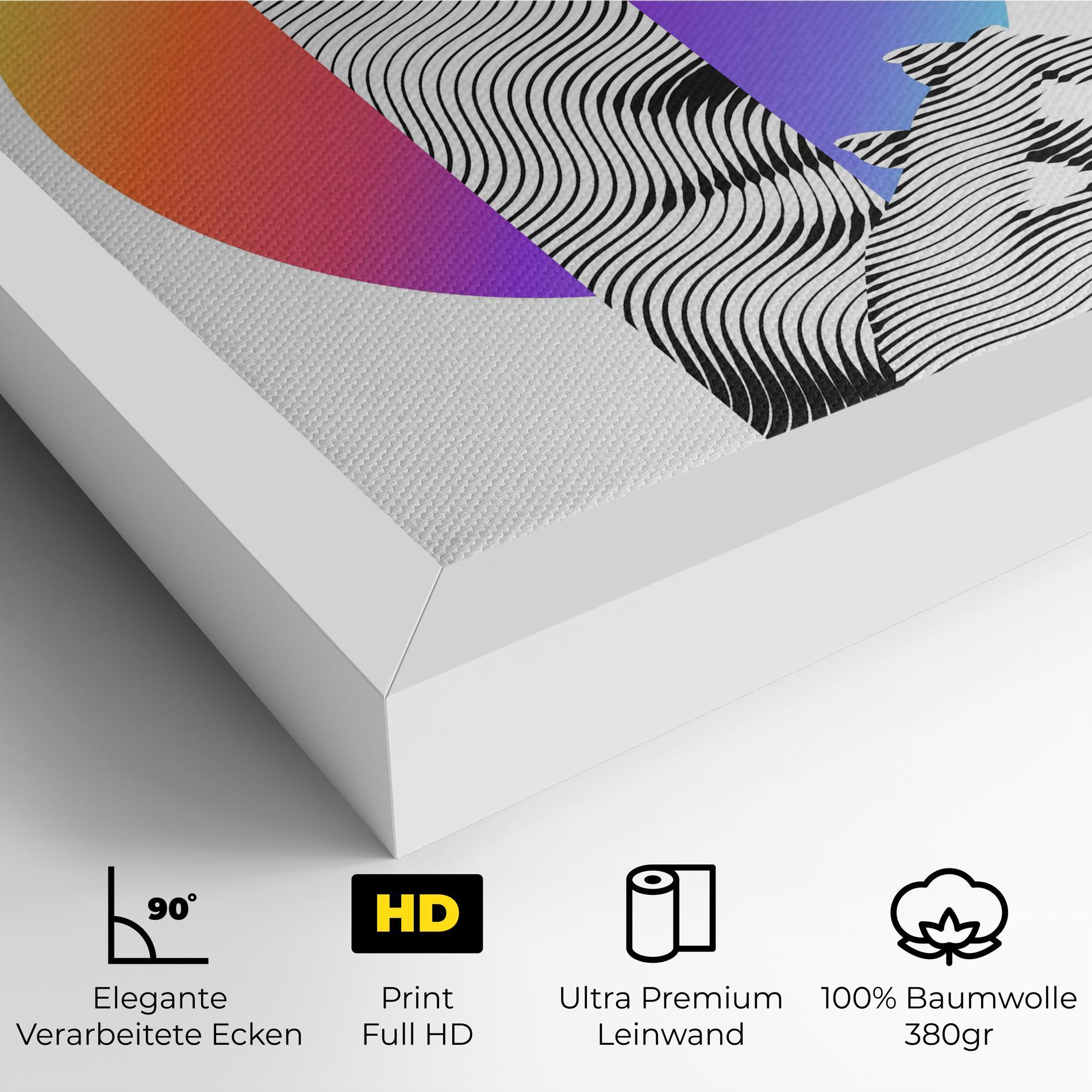 Leinwandbild Orange Light Statue mockup 4