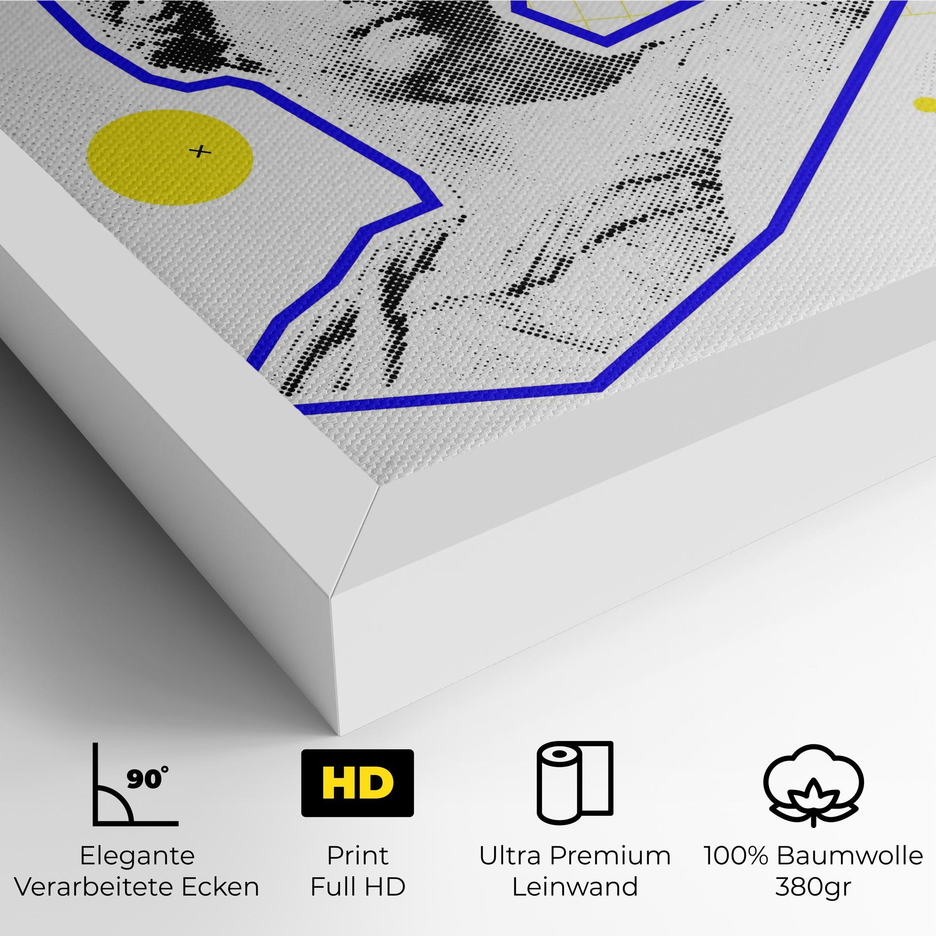 Leinwandbild Rainbow Statue mockup 4
