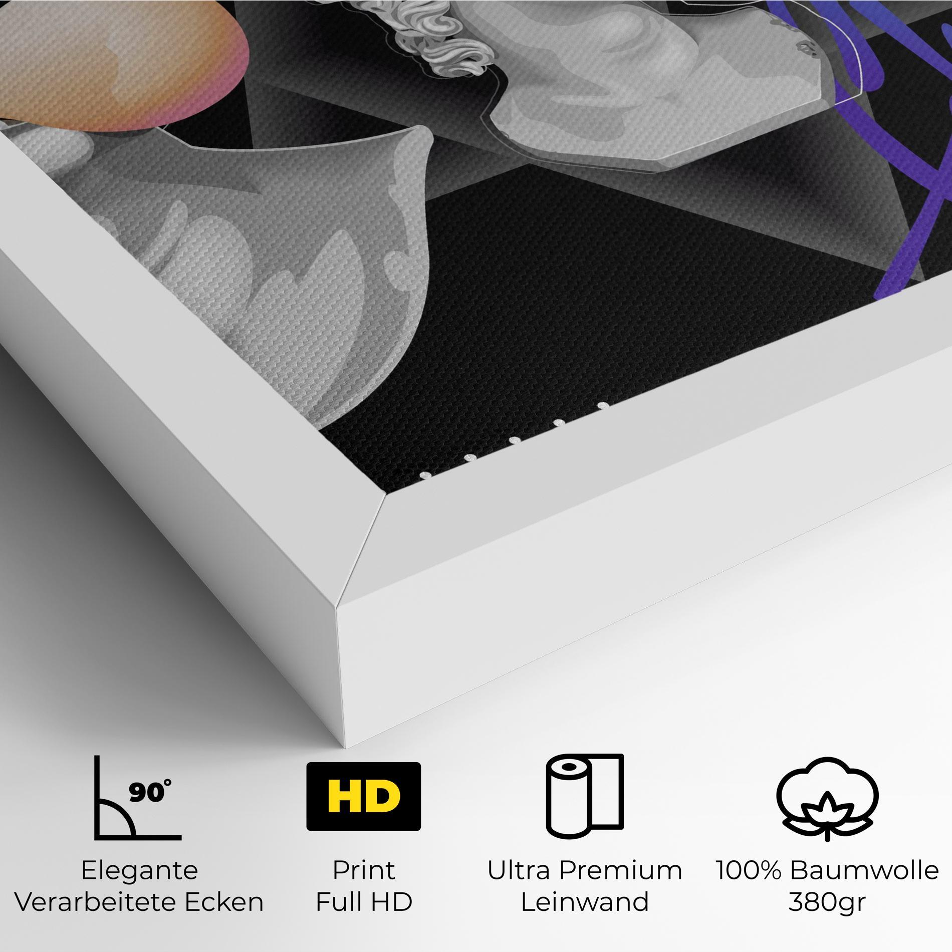 Leinwandbild Statue Mask mockup 4