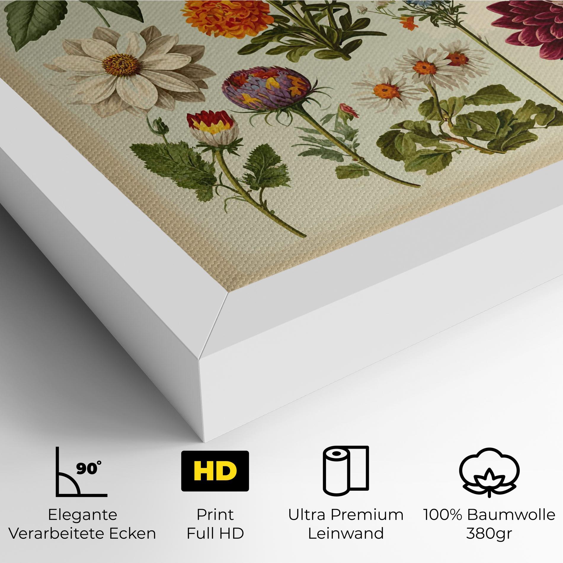 Leinwandbild Vintage Botanical mockup 4