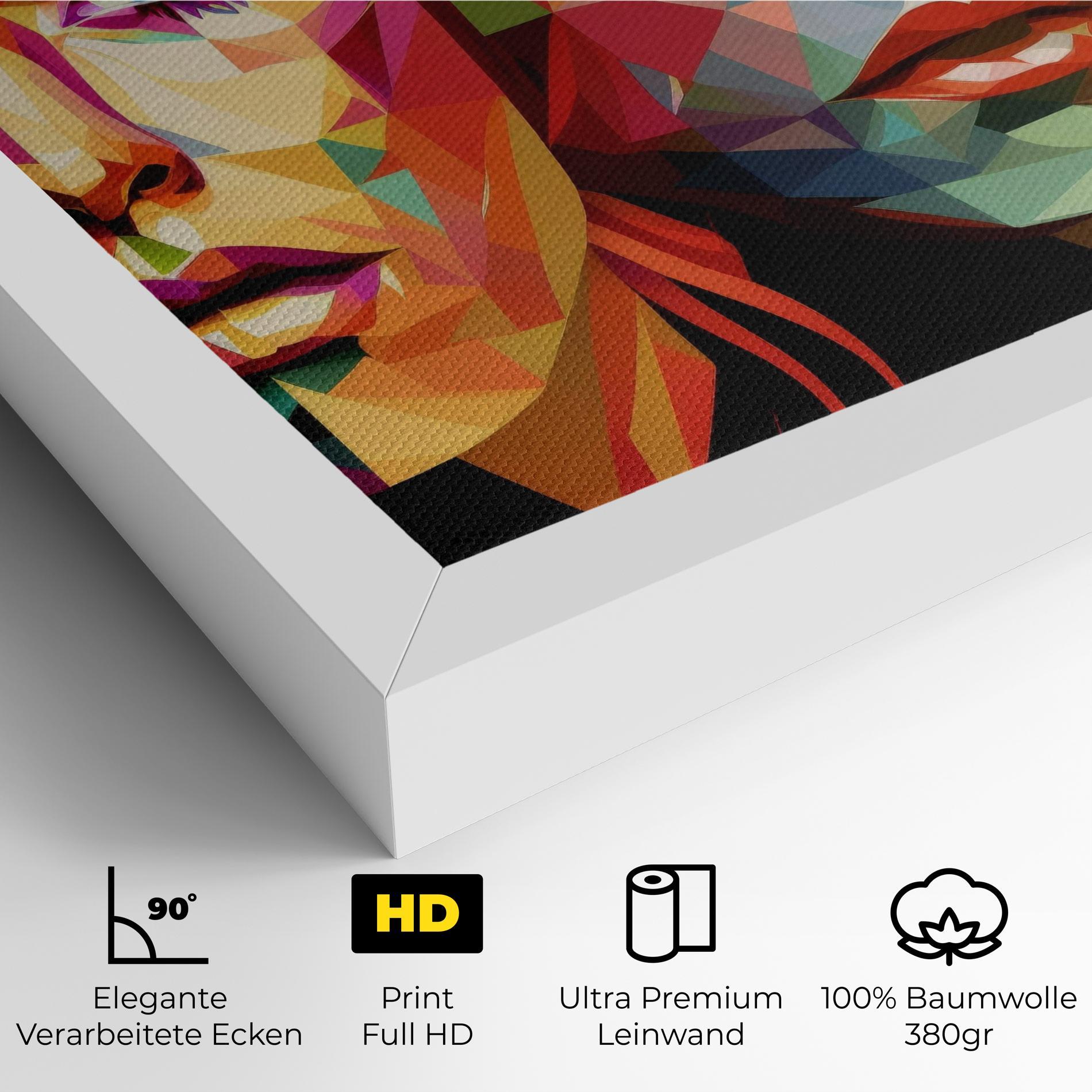 Leinwandbild Women Face Collage mockup 4