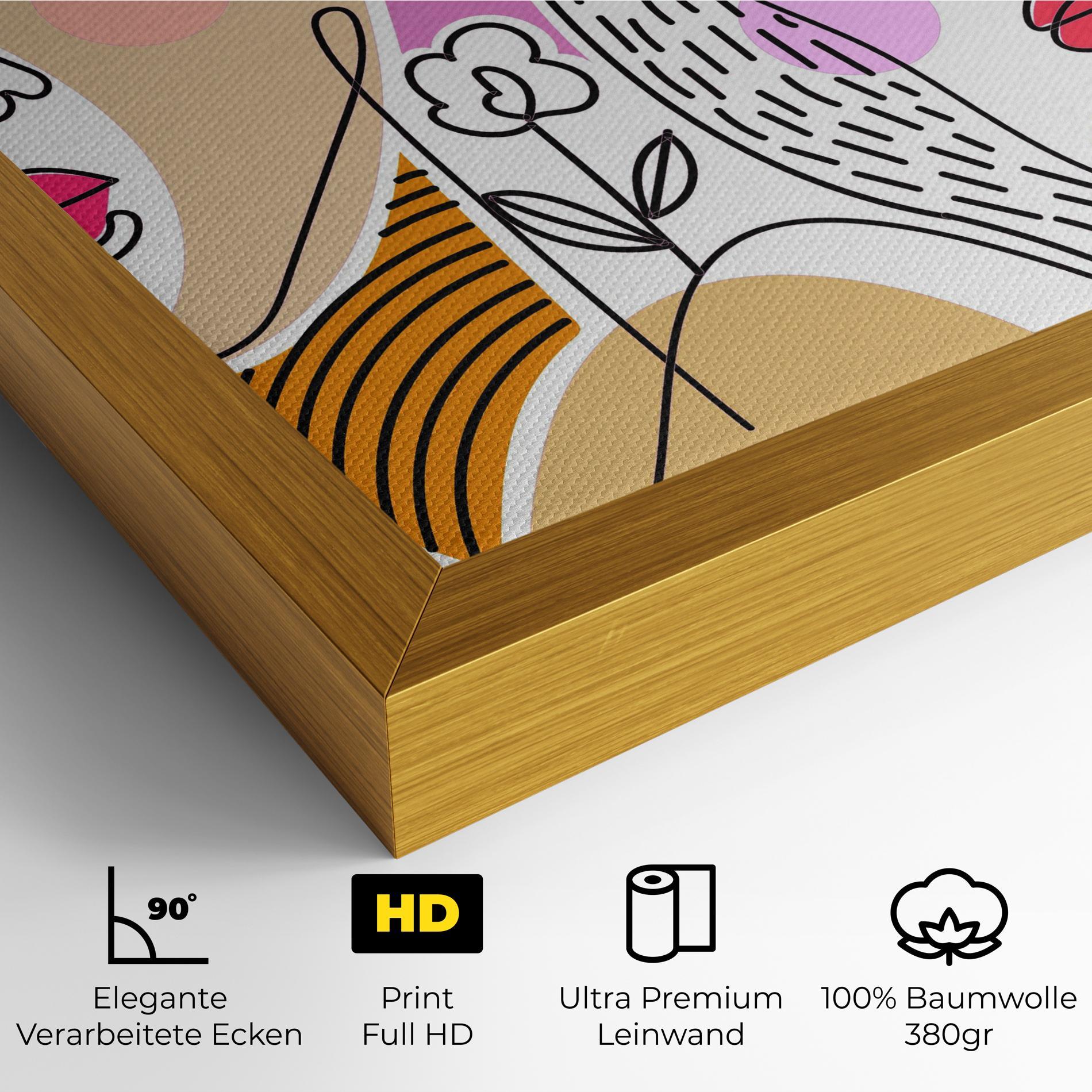 Leinwandbild Abstract Eye Face mockup 4