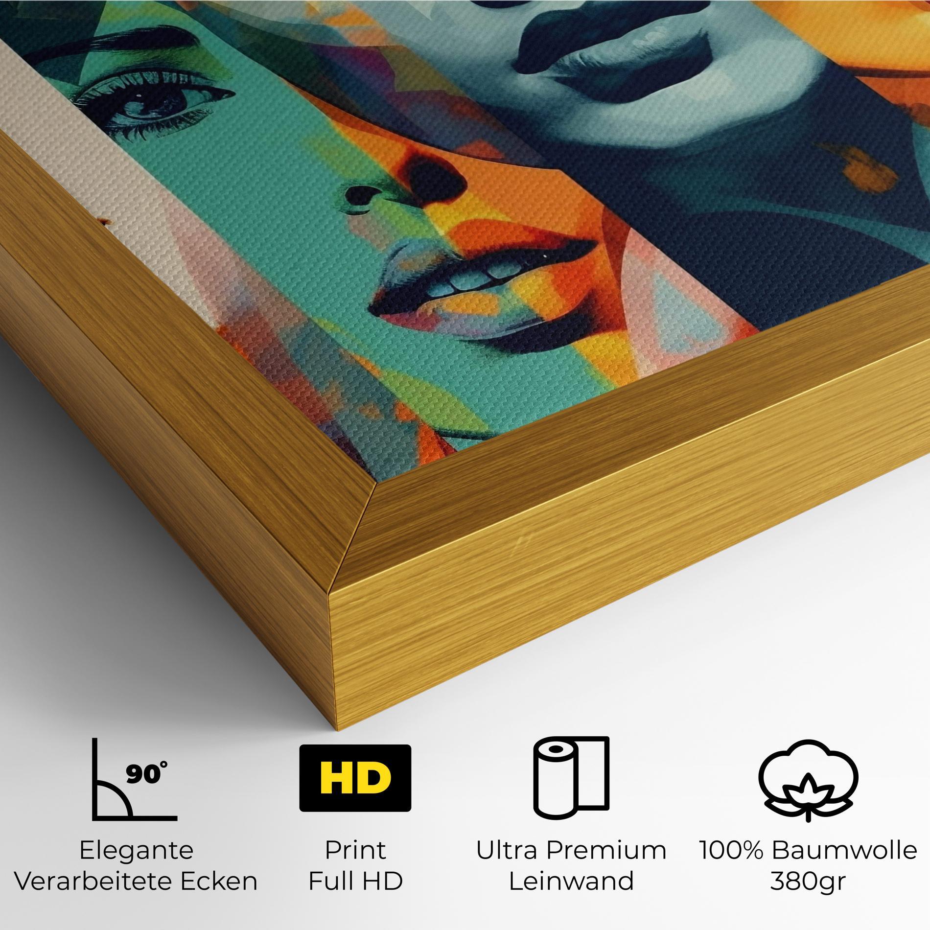 Leinwandbild Abstract Face Collage mockup 4