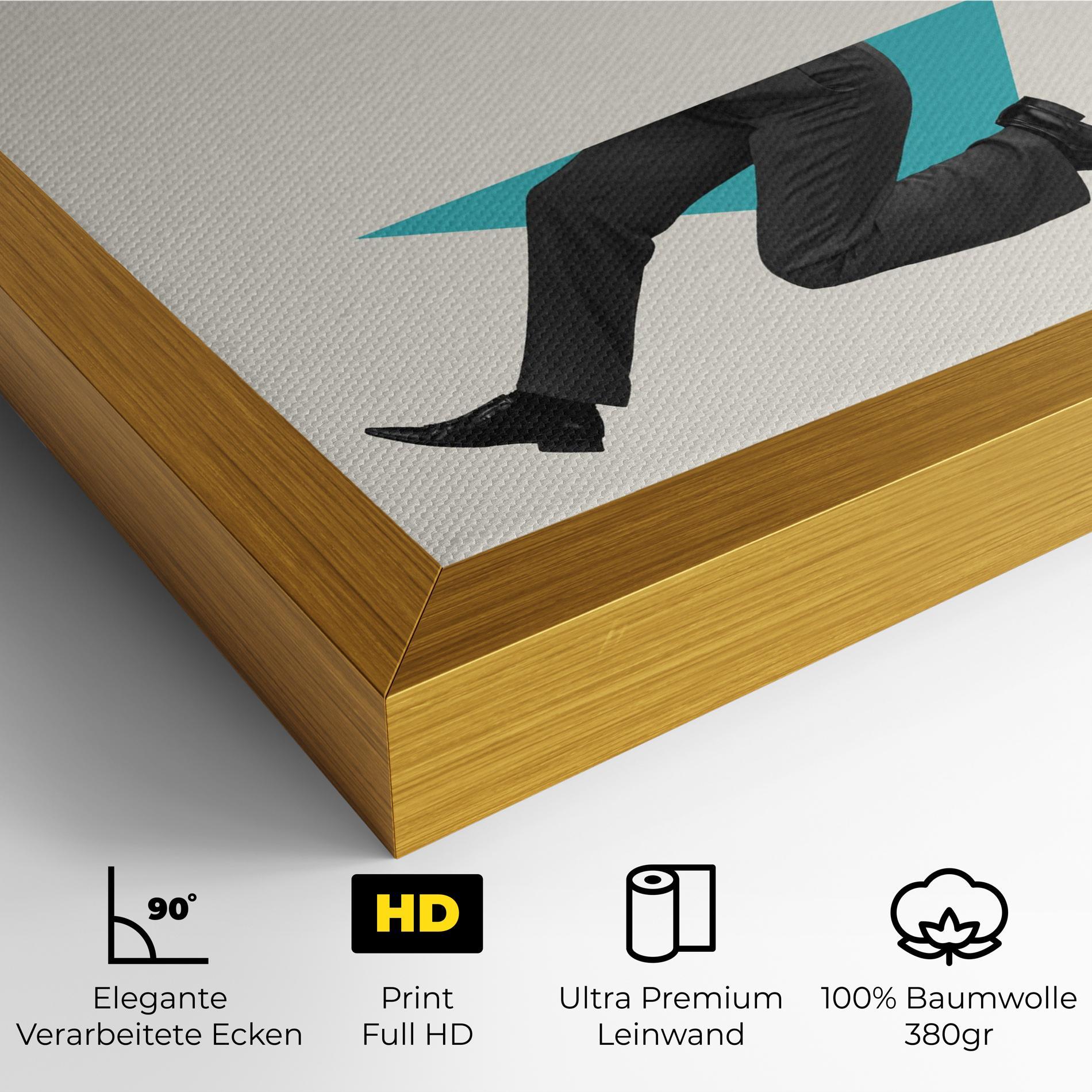 Leinwandbild Businessman Collage mockup 4