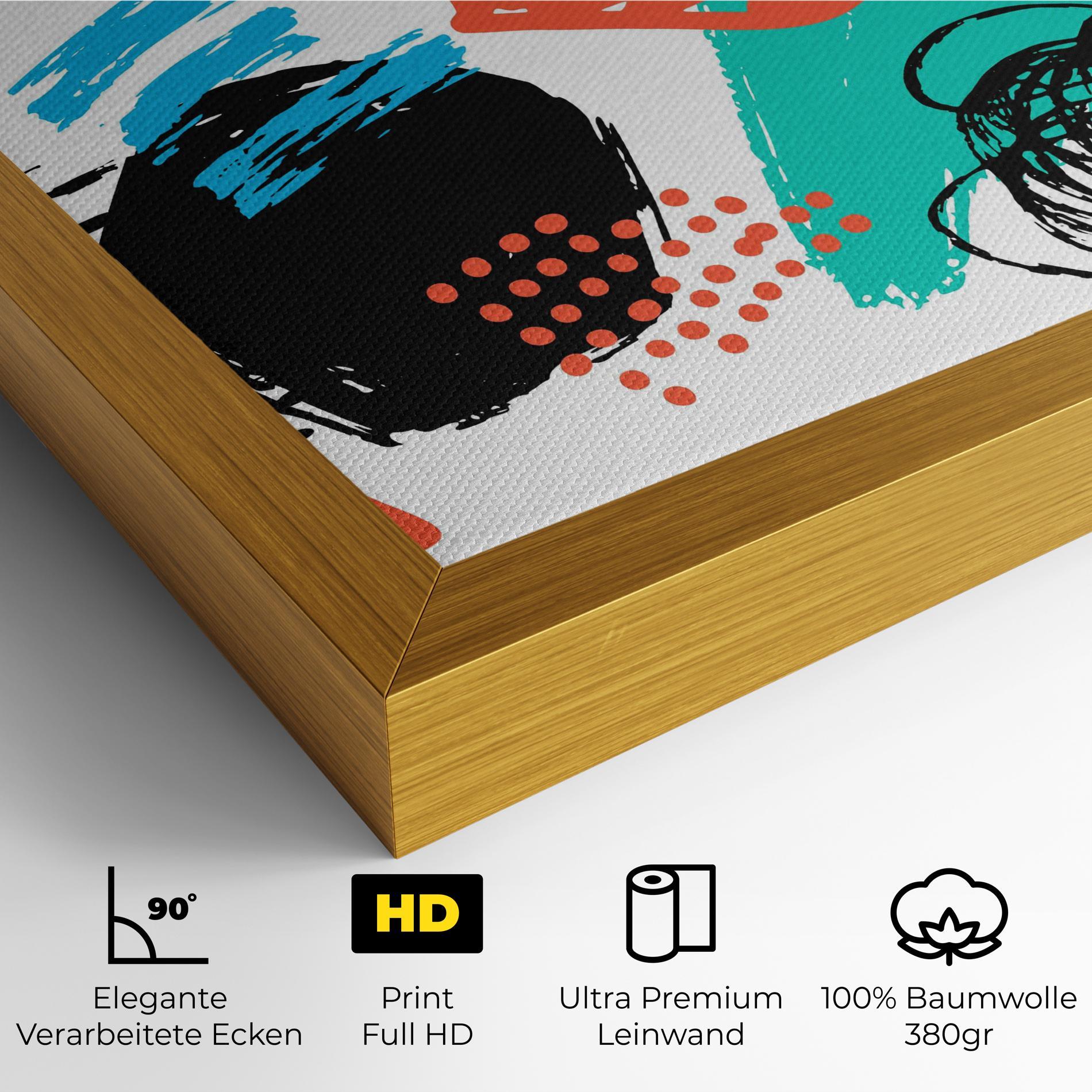 Leinwandbild Drawing Collage Art mockup 4