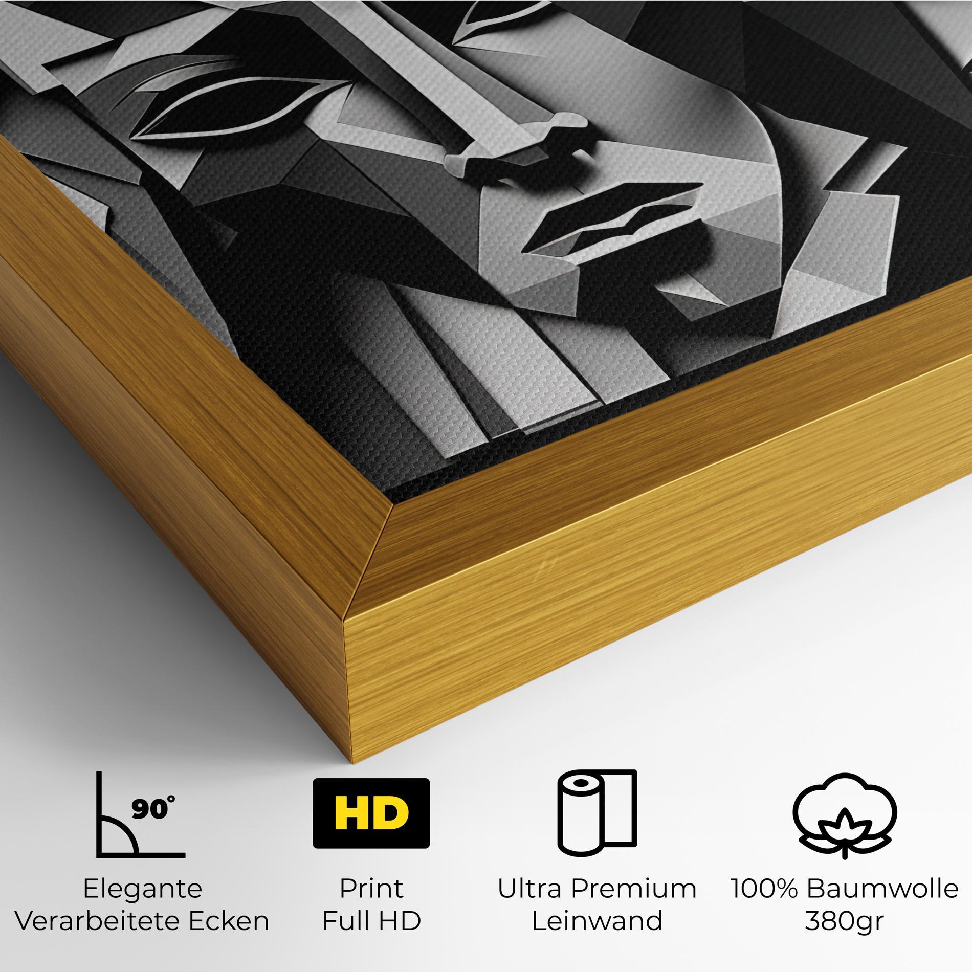 Leinwandbild Grey Faces Collage mockup 4