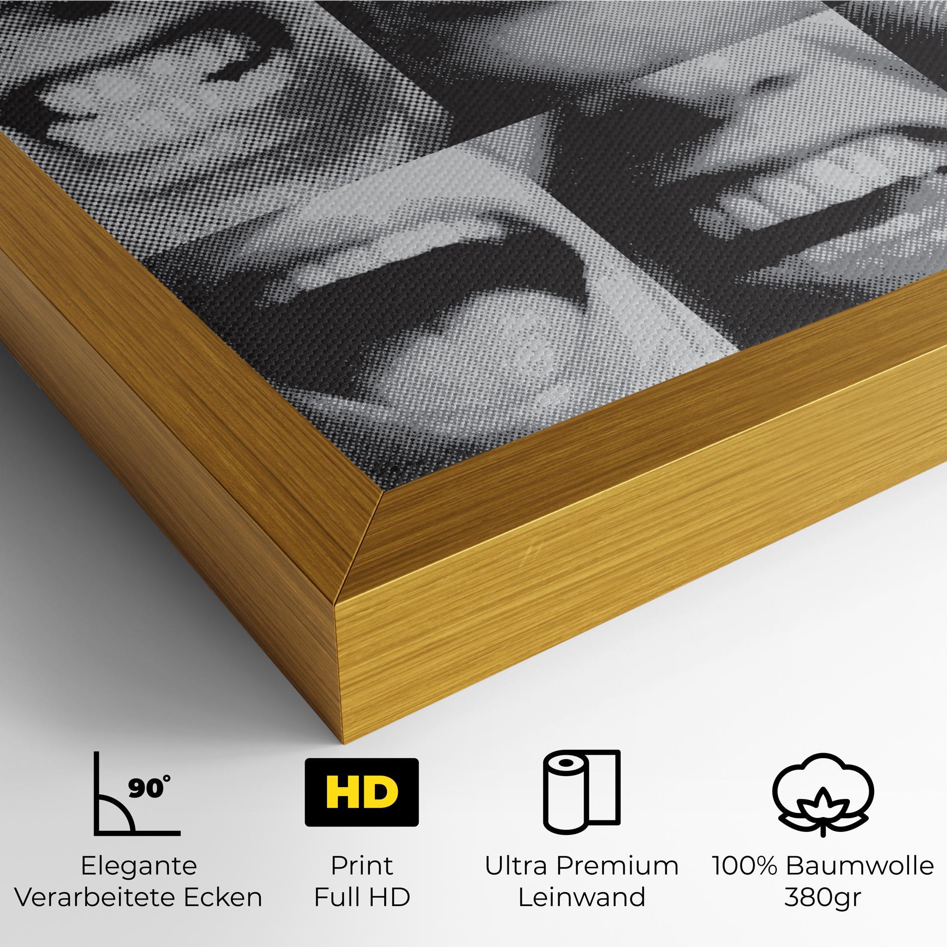 Leinwandbild Grey Mouth Collage mockup 4