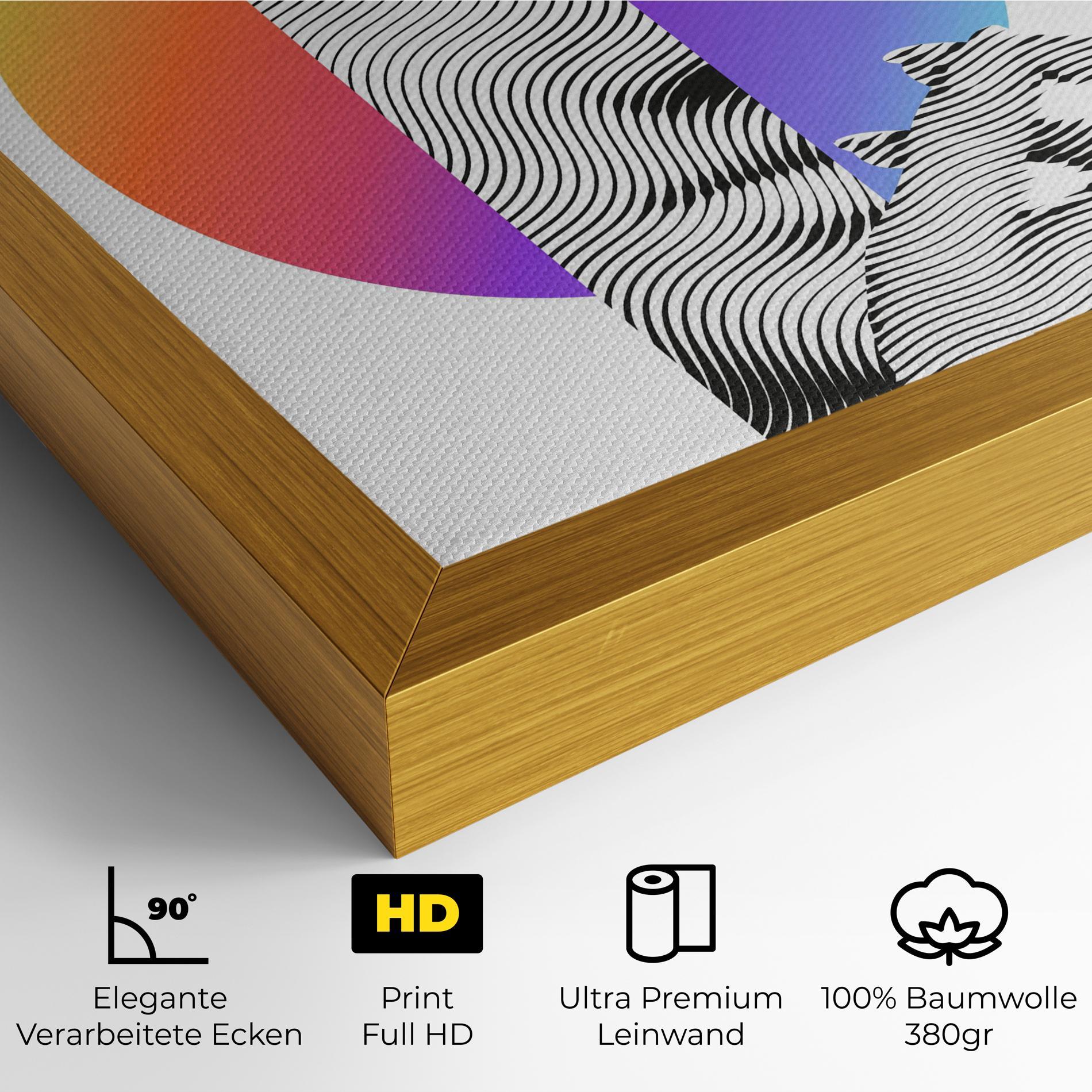 Leinwandbild Orange Light Statue mockup 4