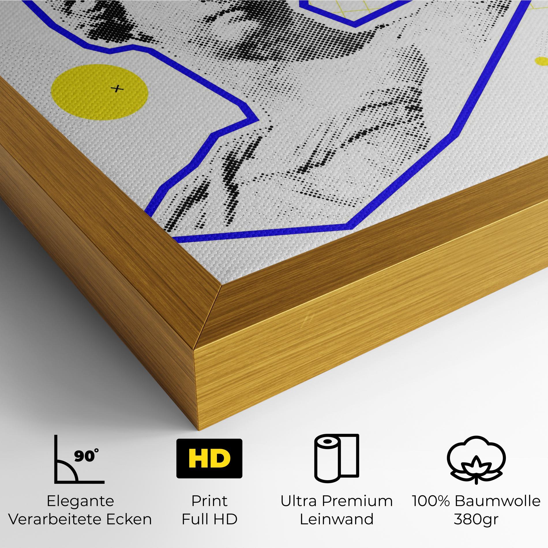 Leinwandbild Rainbow Statue mockup 4